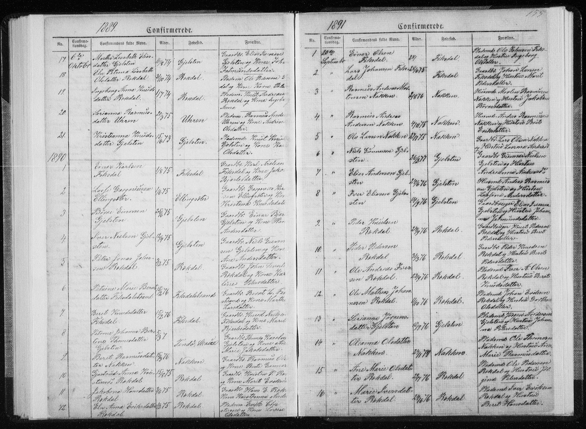 Ministerialprotokoller, klokkerbøker og fødselsregistre - Møre og Romsdal, AV/SAT-A-1454/540/L0541: Klokkerbok nr. 540C01, 1867-1920, s. 155