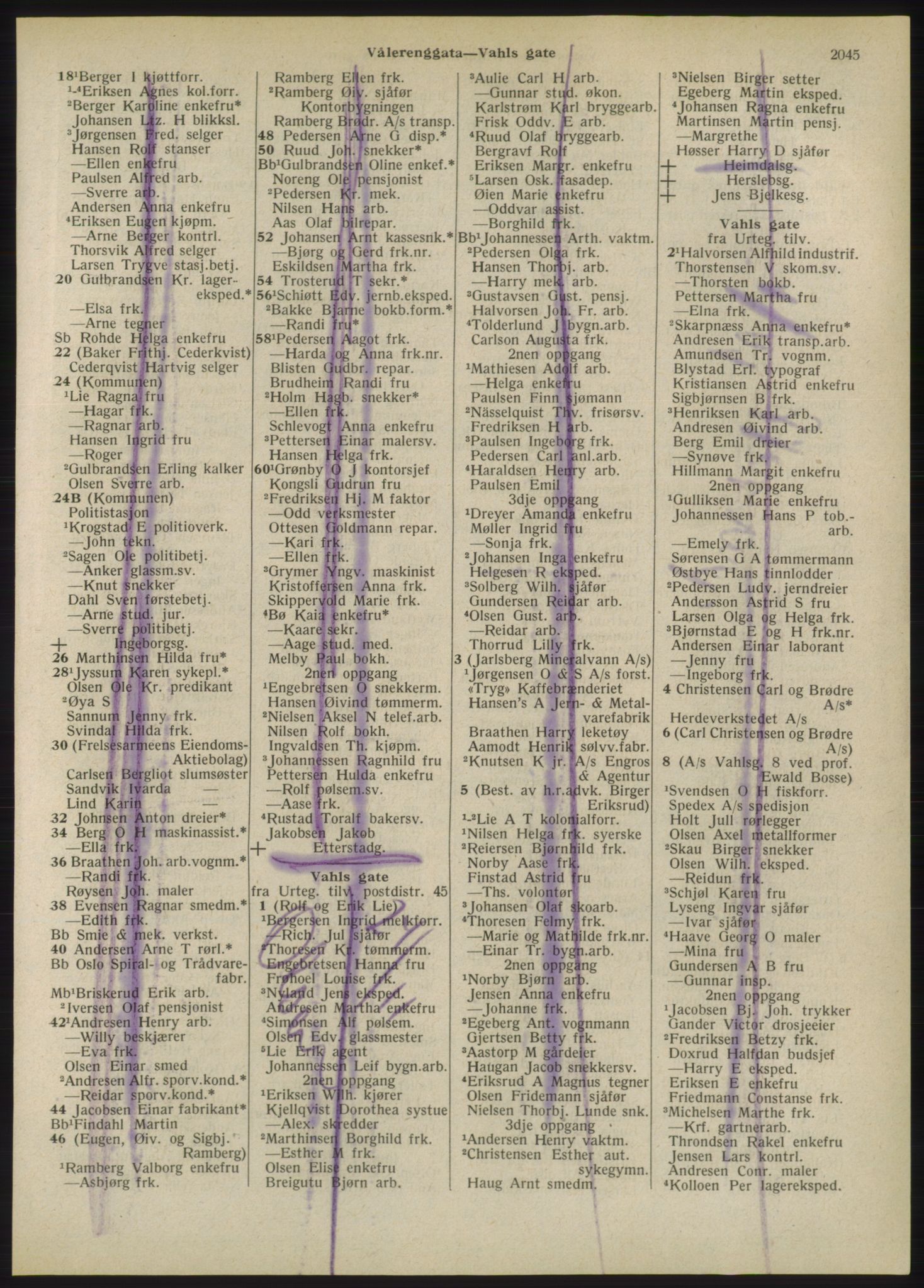 Kristiania/Oslo adressebok, PUBL/-, 1947, s. 2045