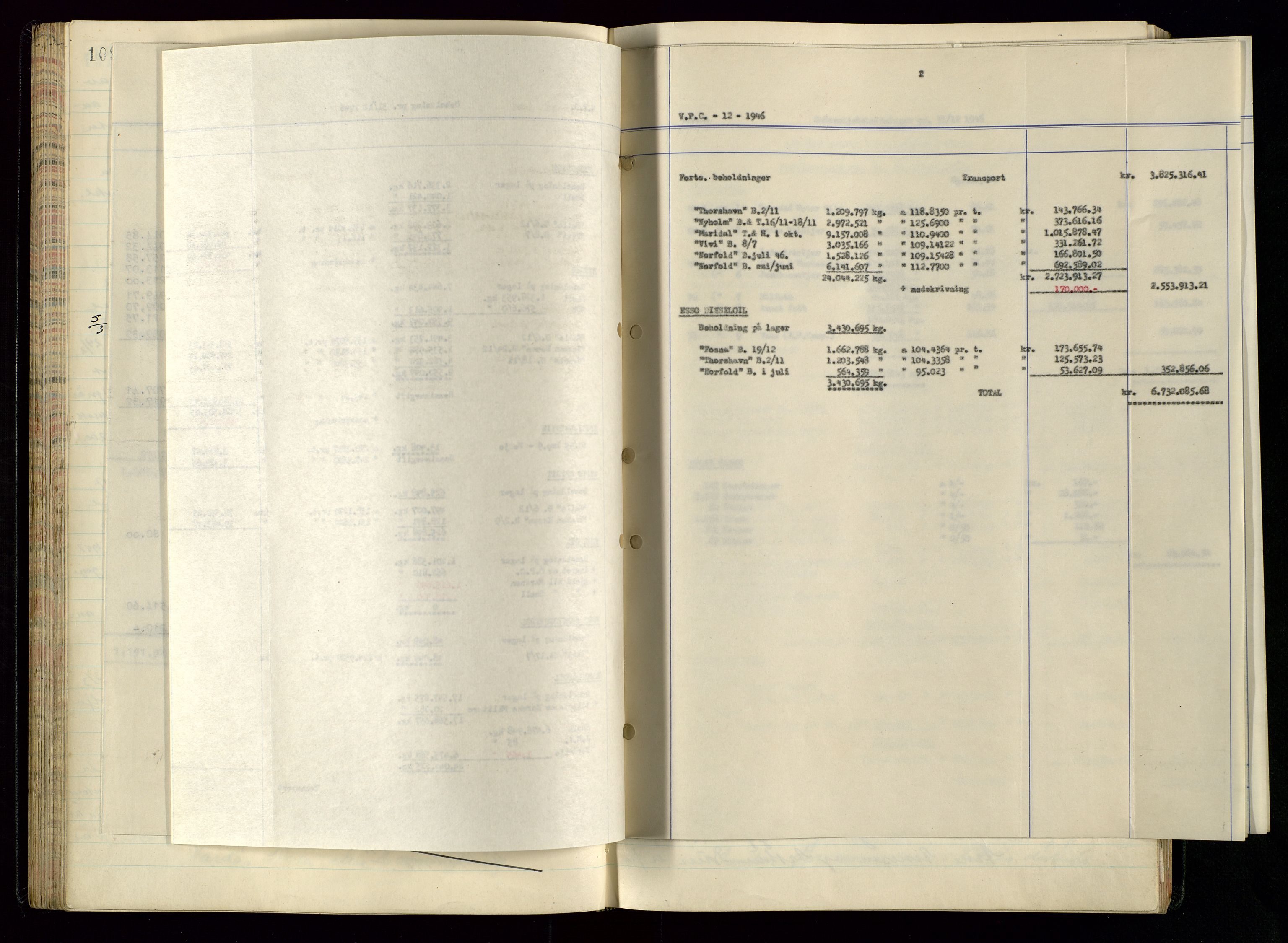 PA 1534 - Østlandske Petroleumscompagni A/S, AV/SAST-A-101954/A/Aa/L0005/0001: Direksjonsprotokoller / Den Administrerende Direksjon alle selskaper (referatprotokoll), 1943-1958