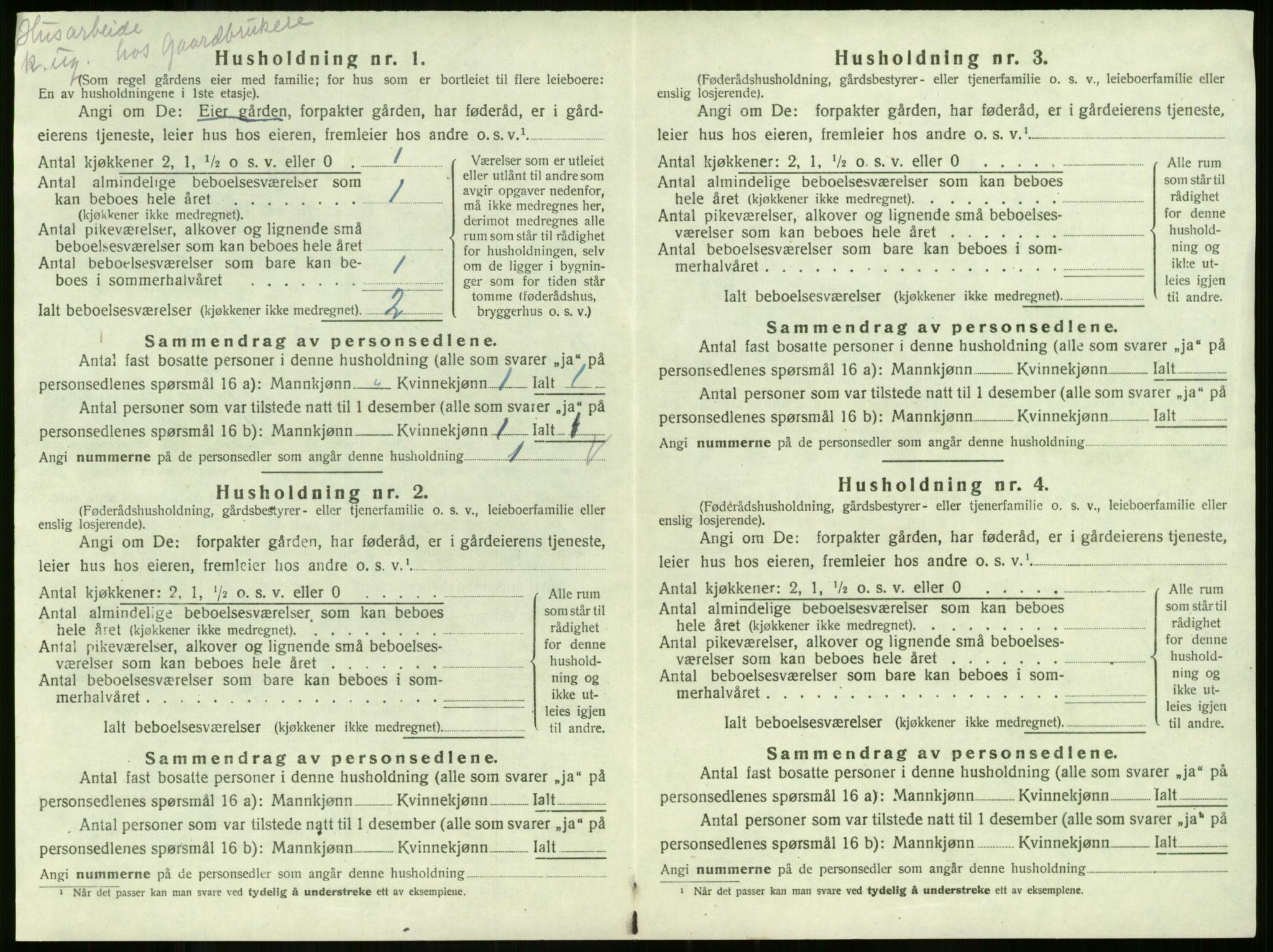 SAKO, Folketelling 1920 for 0719 Andebu herred, 1920, s. 309