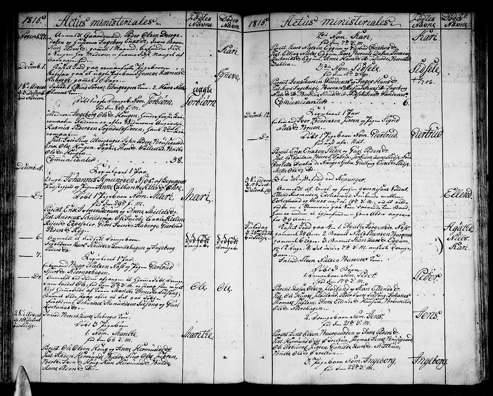 Sogndal sokneprestembete, SAB/A-81301/H/Haa/Haaa/L0009: Ministerialbok nr. A 9, 1809-1821, s. 77