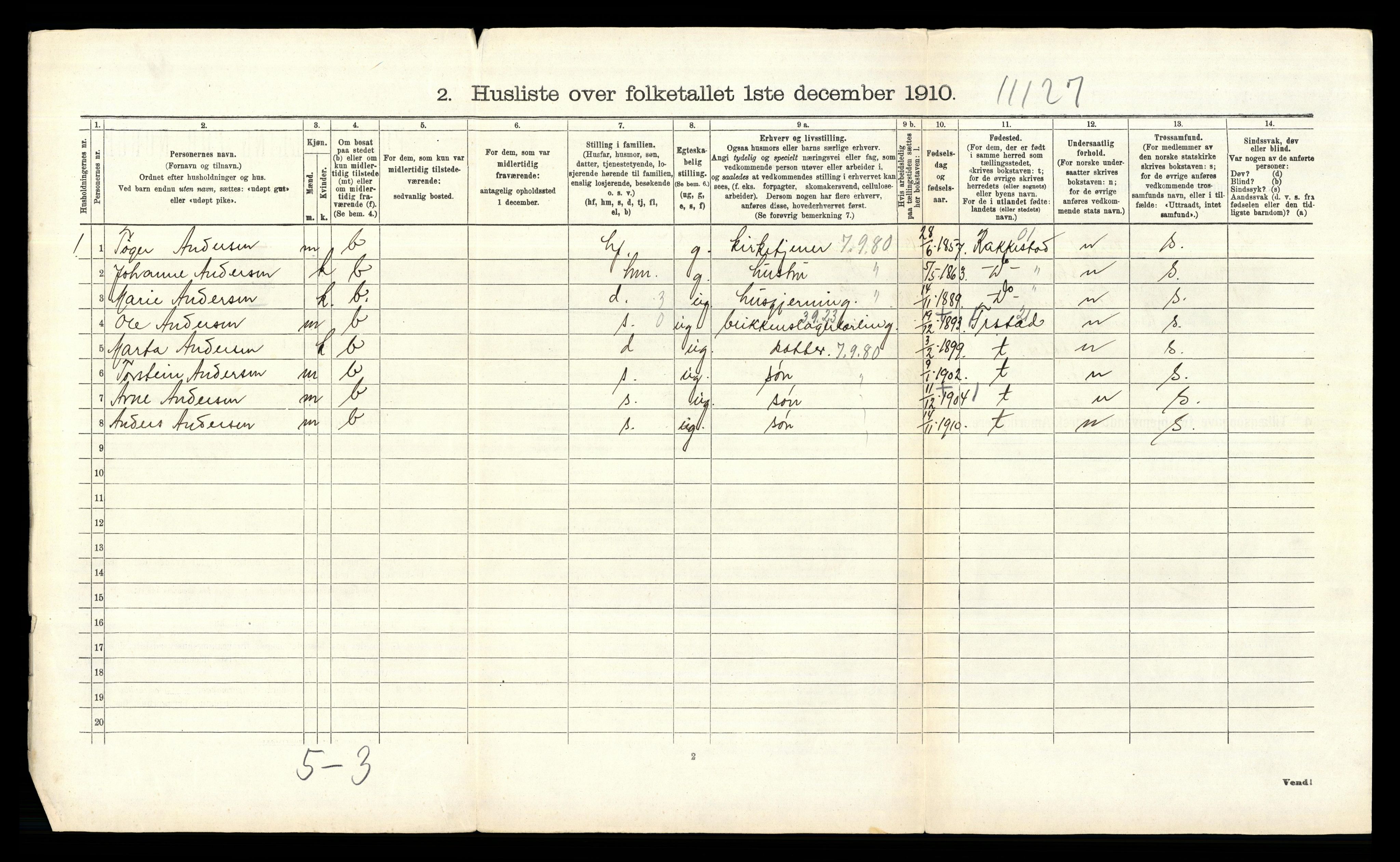 RA, Folketelling 1910 for 0132 Glemmen herred, 1910, s. 447