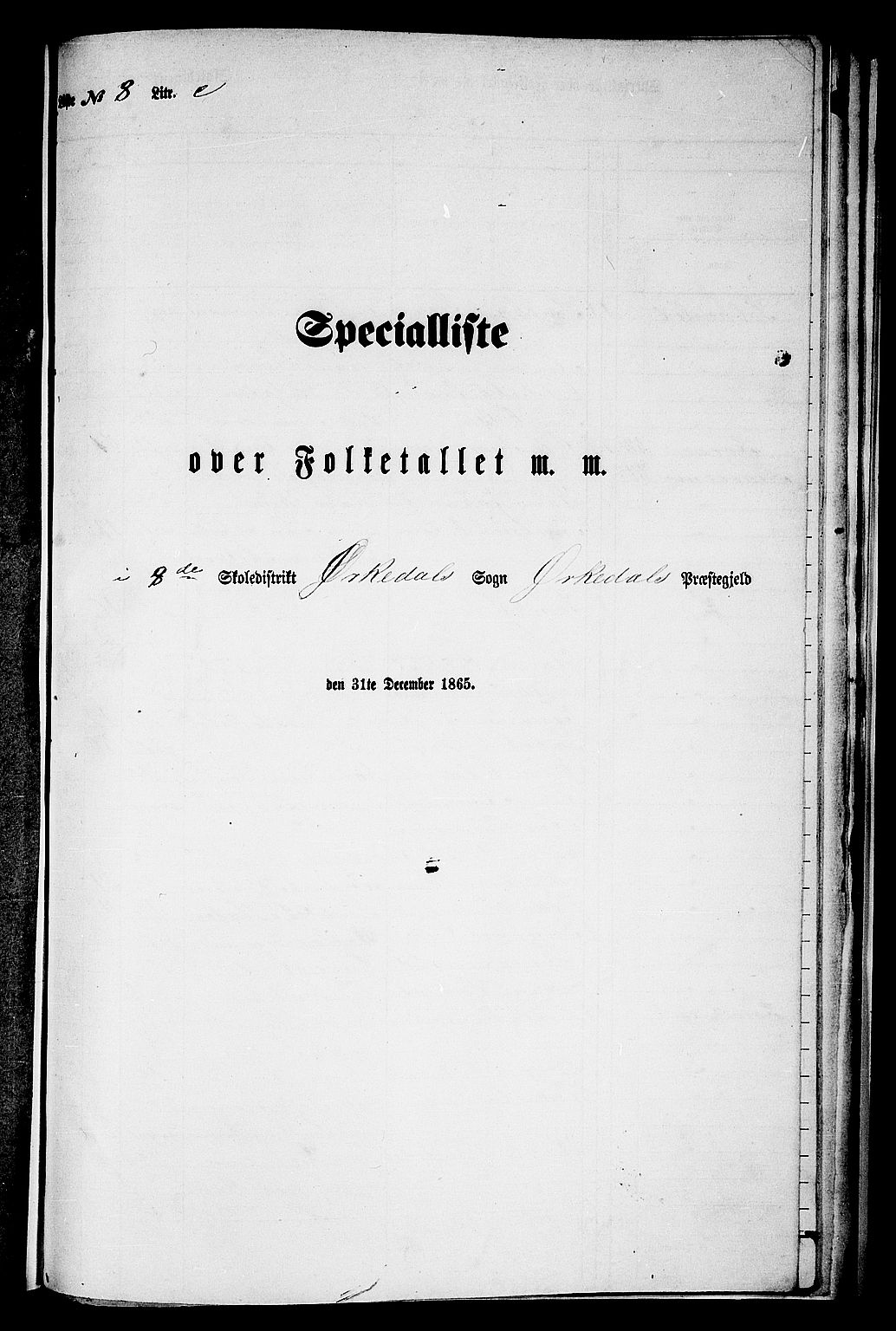 RA, Folketelling 1865 for 1638P Orkdal prestegjeld, 1865, s. 247