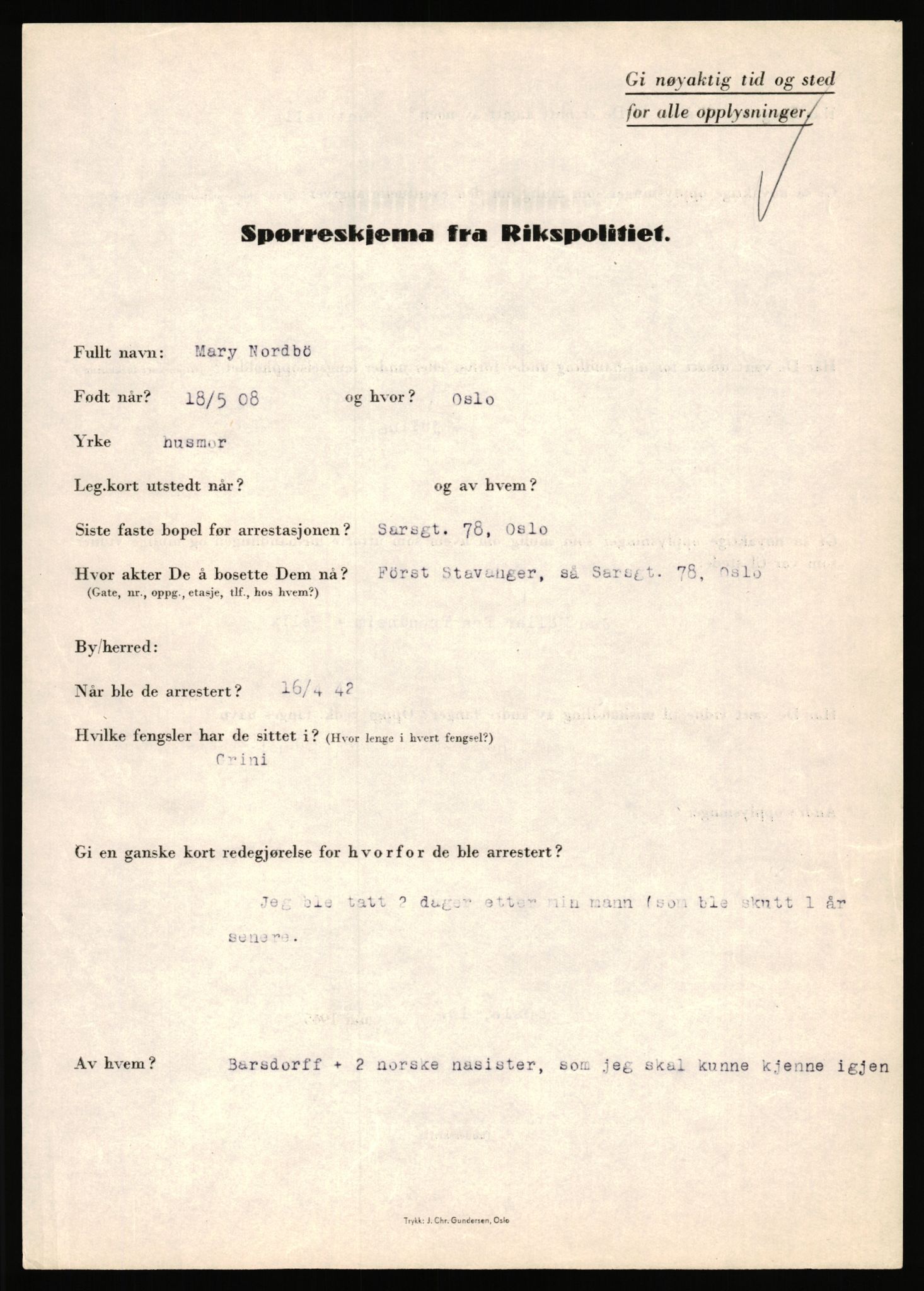 Rikspolitisjefen, AV/RA-S-1560/L/L0012: Mogensen, Øivind - Noraas, Lars, 1940-1945, s. 986