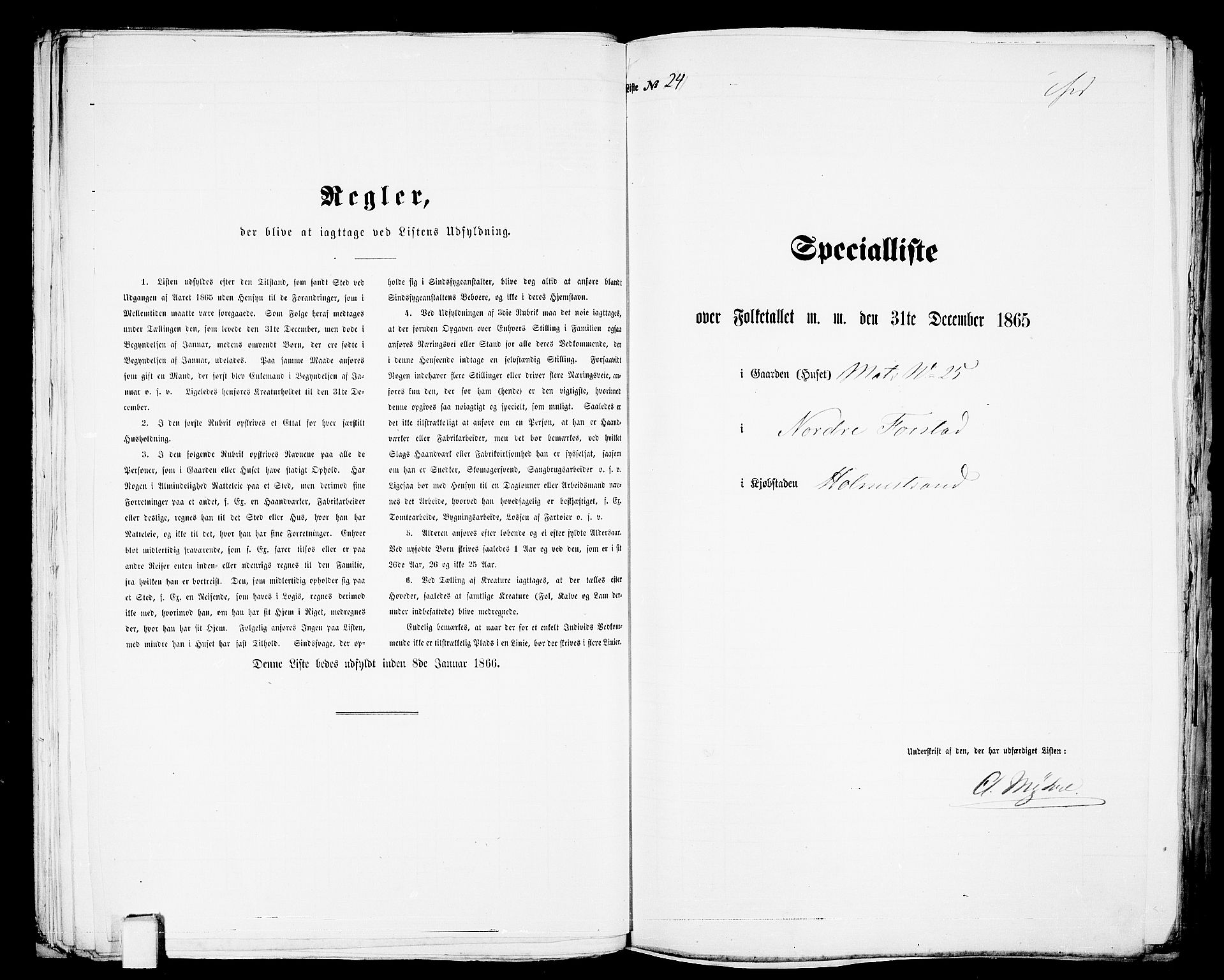 RA, Folketelling 1865 for 0702B Botne prestegjeld, Holmestrand kjøpstad, 1865, s. 54