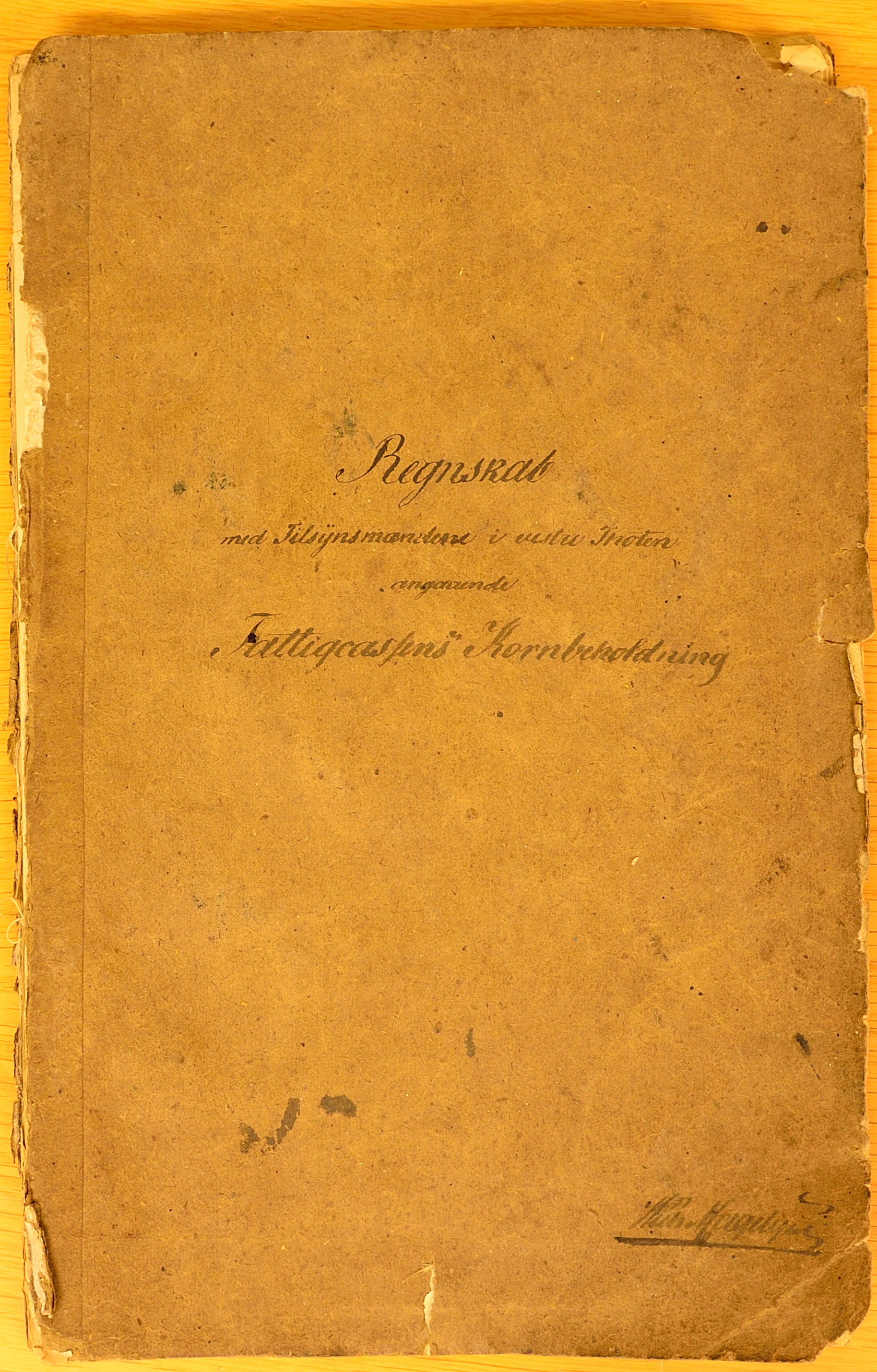 Vestre Toten kommunearkiv*, KVT/-/-/-: Regnskap over Vestre Toten fattigkasses kornbeholdning, 1850-1861