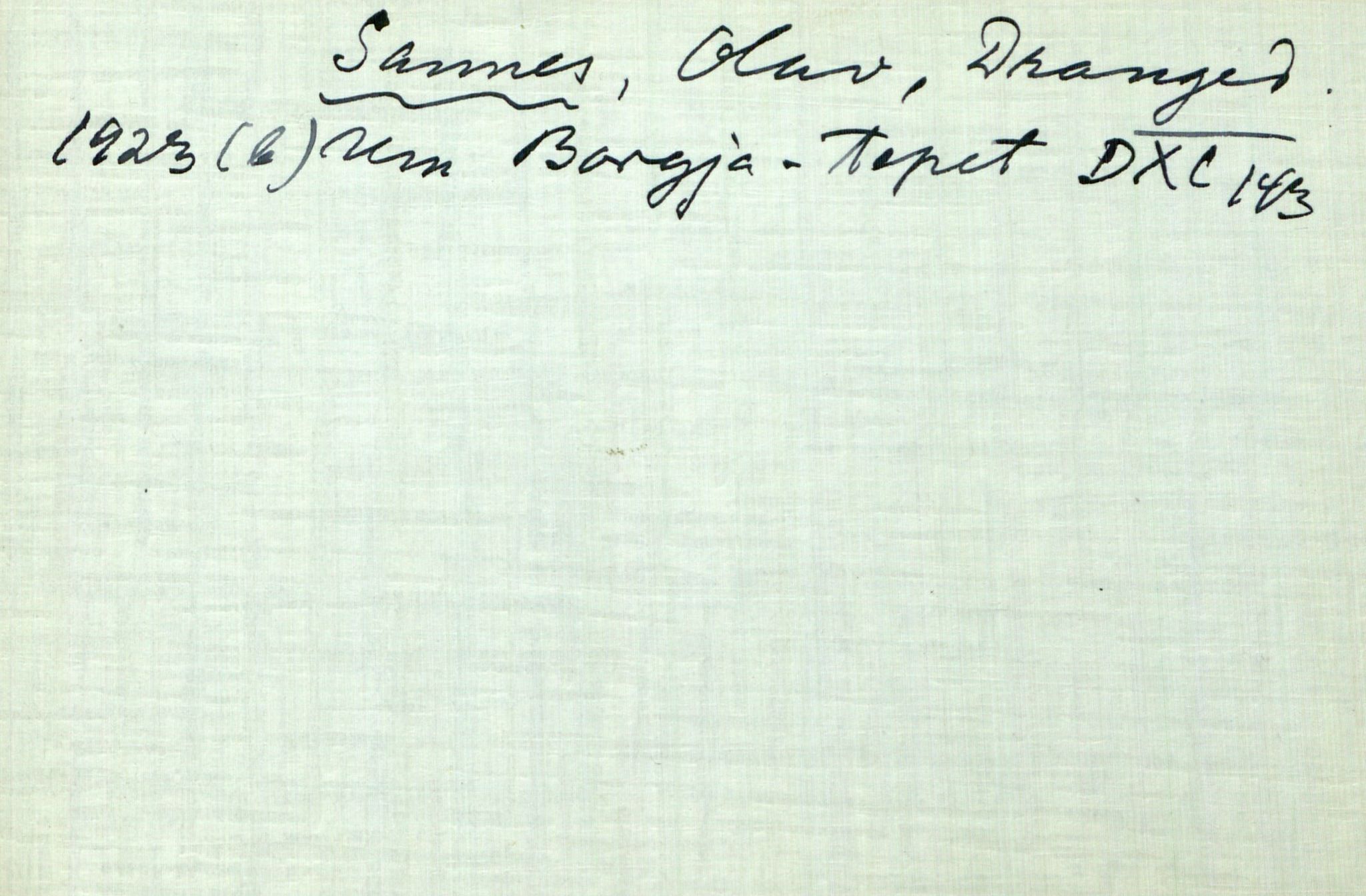 Rikard Berge, TEMU/TGM-A-1003/I/L0020: Personregister- S, 1910-1950