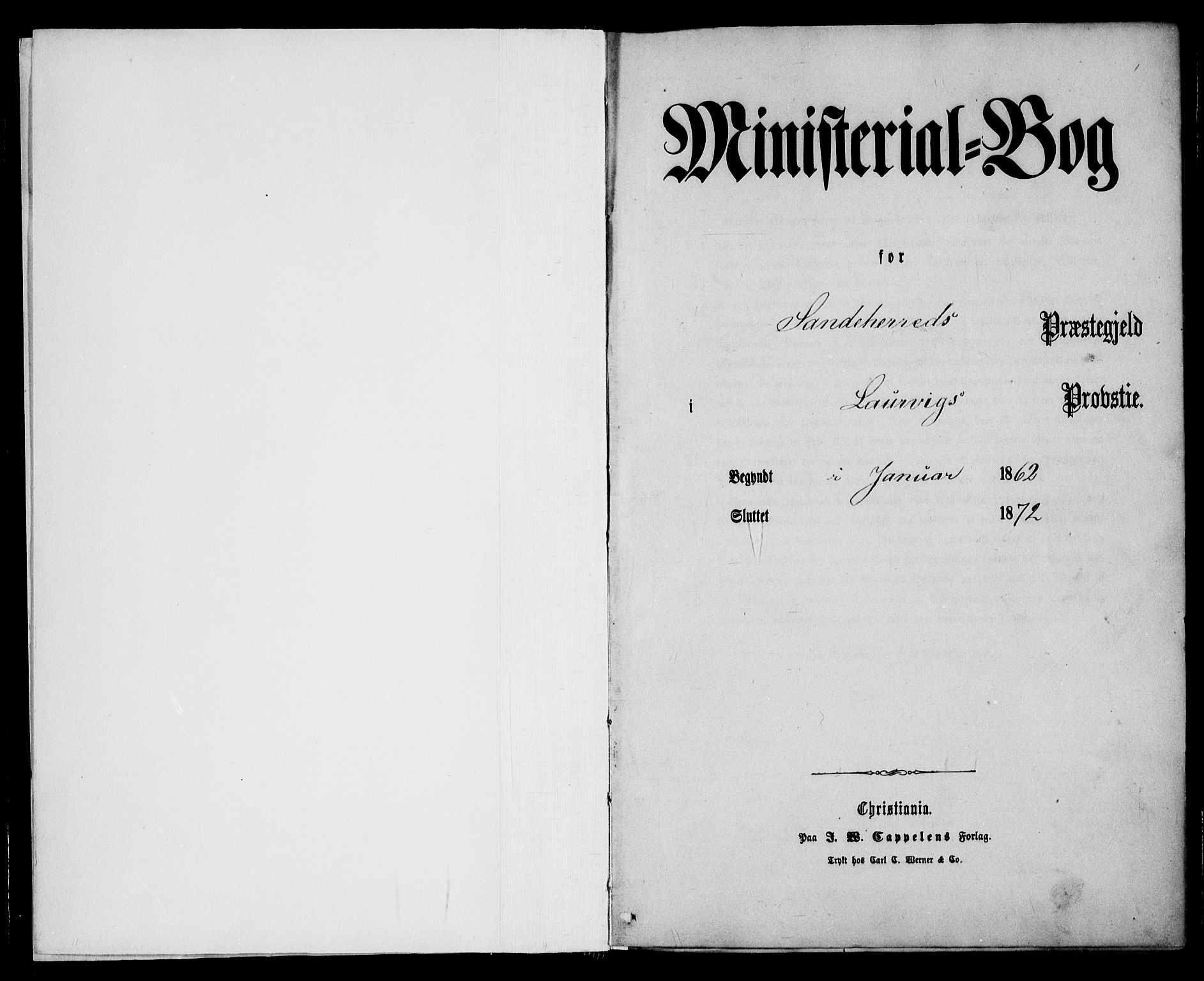 Sandar kirkebøker, SAKO/A-243/F/Fa/L0009: Ministerialbok nr. 9, 1862-1871