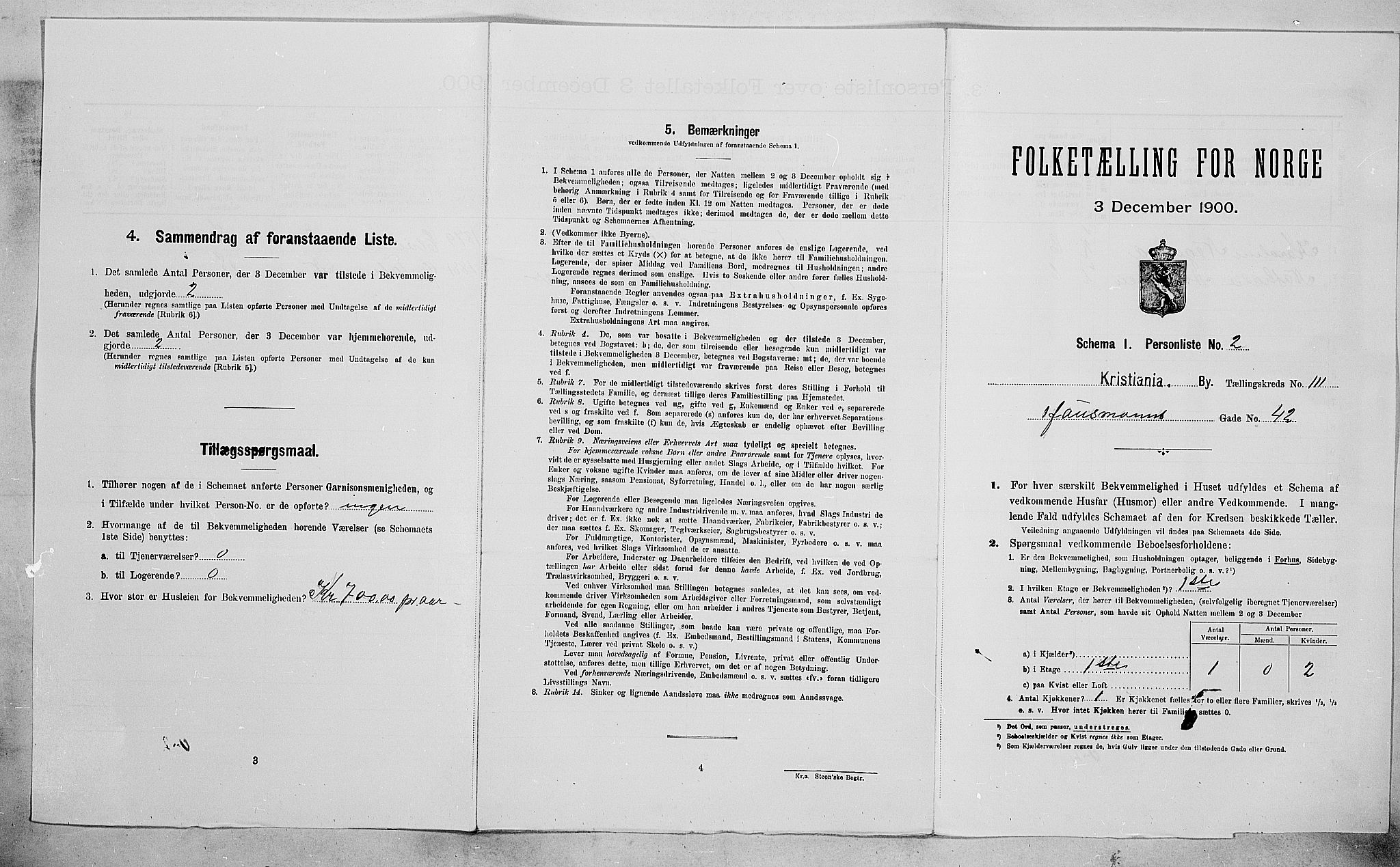SAO, Folketelling 1900 for 0301 Kristiania kjøpstad, 1900, s. 33556