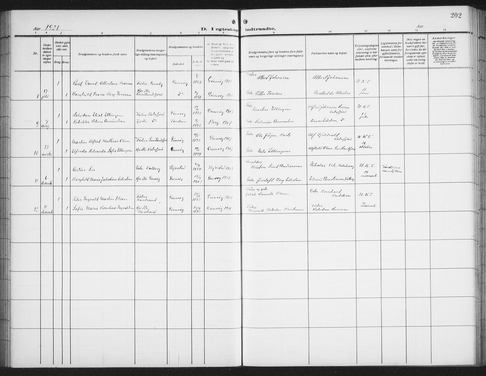 Ministerialprotokoller, klokkerbøker og fødselsregistre - Nordland, SAT/A-1459/876/L1106: Klokkerbok nr. 876C05, 1915-1942, s. 202