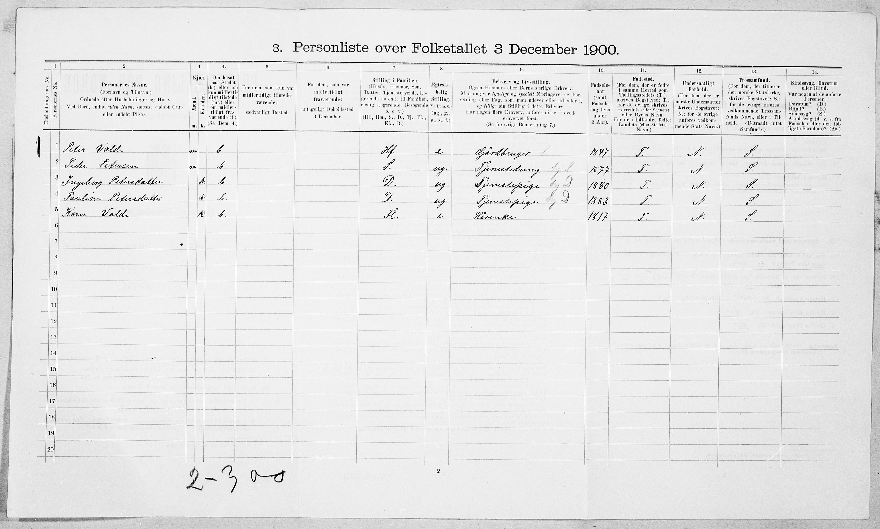SAT, Folketelling 1900 for 1529 Skodje herred, 1900, s. 153