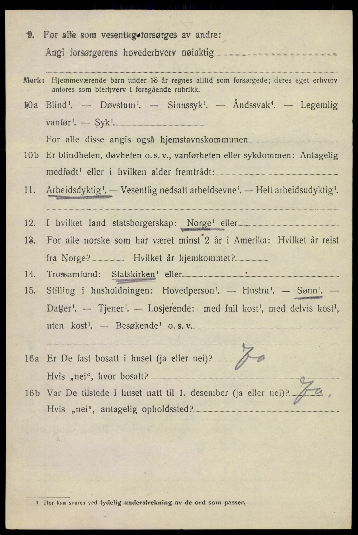 SAKO, Folketelling 1920 for 0725 Tjølling herred, 1920, s. 1630