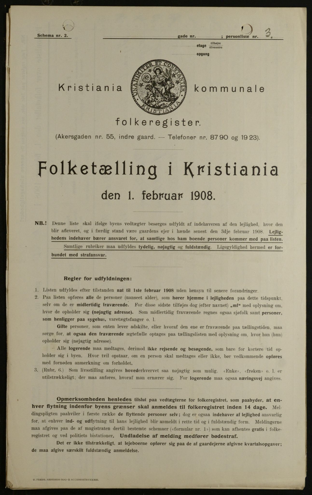 OBA, Kommunal folketelling 1.2.1908 for Kristiania kjøpstad, 1908, s. 36844