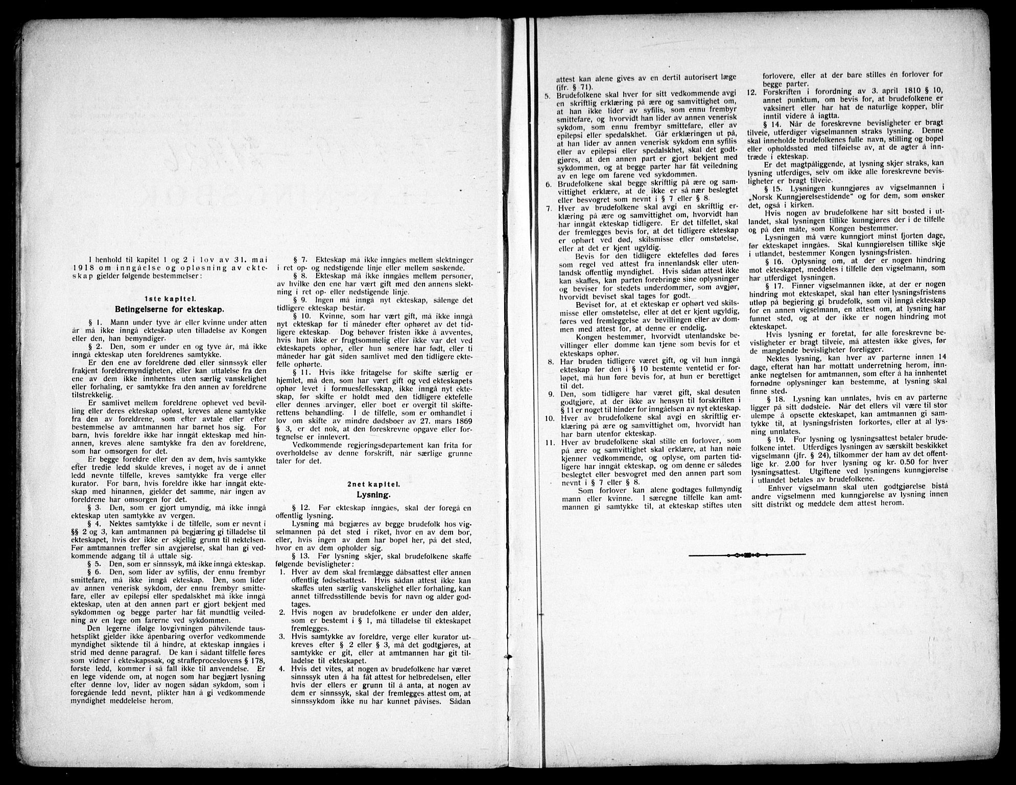 Paulus prestekontor Kirkebøker, AV/SAO-A-10871/H/Ha/L0003: Lysningsprotokoll nr. 3, 1919-1926