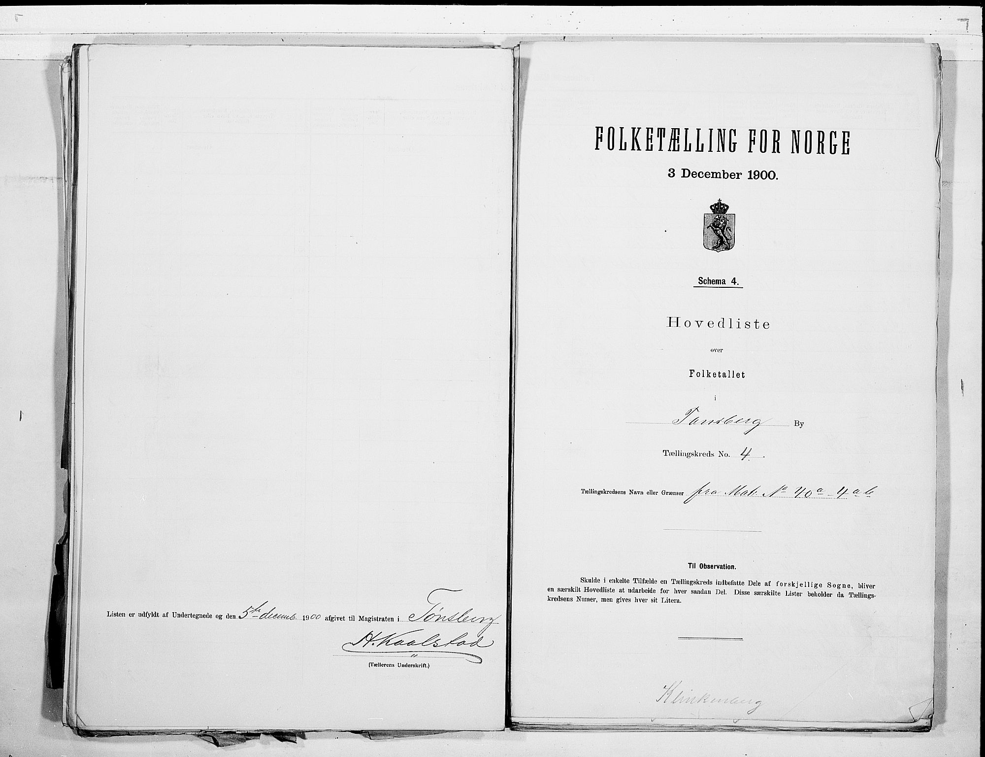 RA, Folketelling 1900 for 0705 Tønsberg kjøpstad, 1900, s. 10