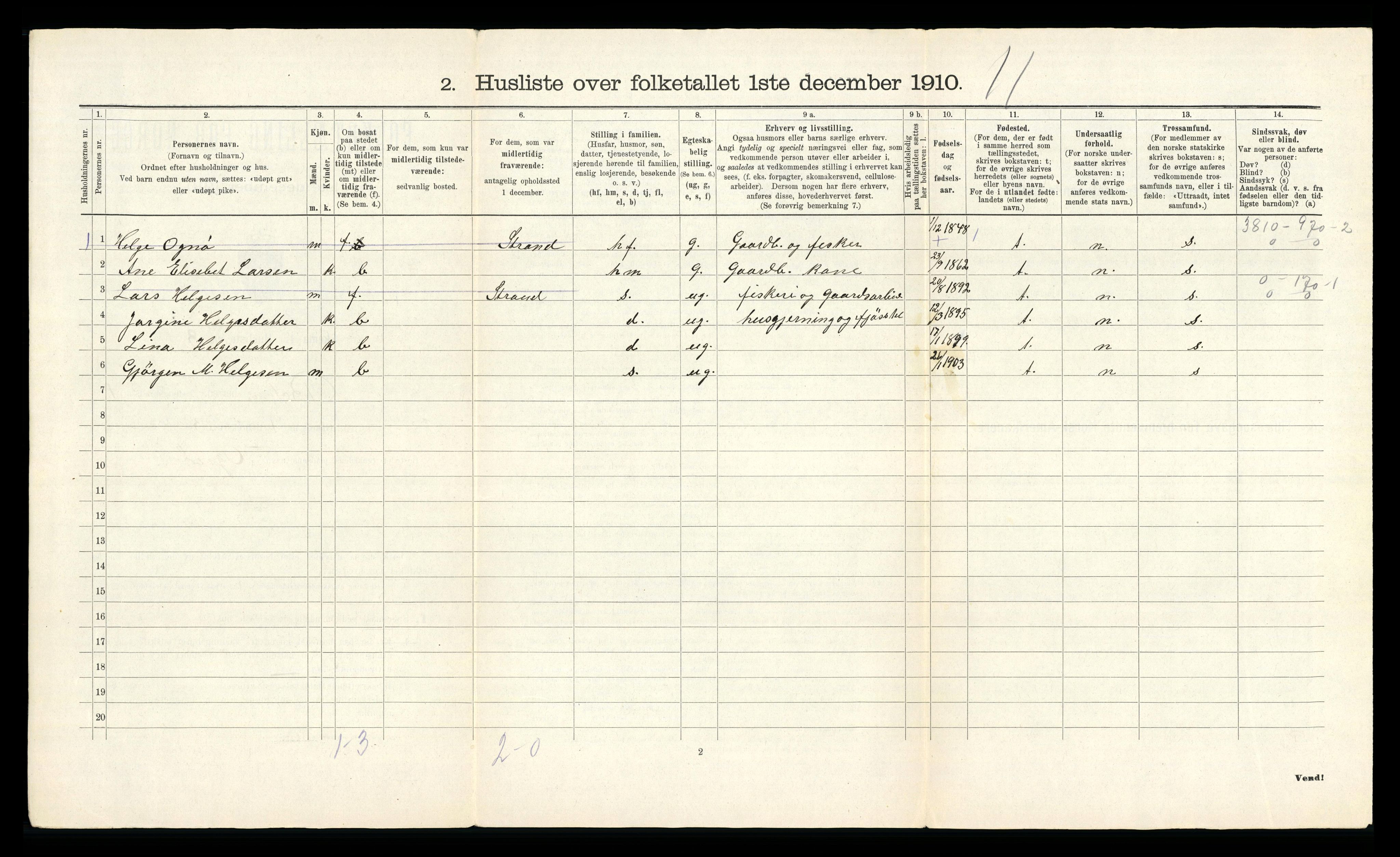 RA, Folketelling 1910 for 1145 Bokn herred, 1910, s. 23