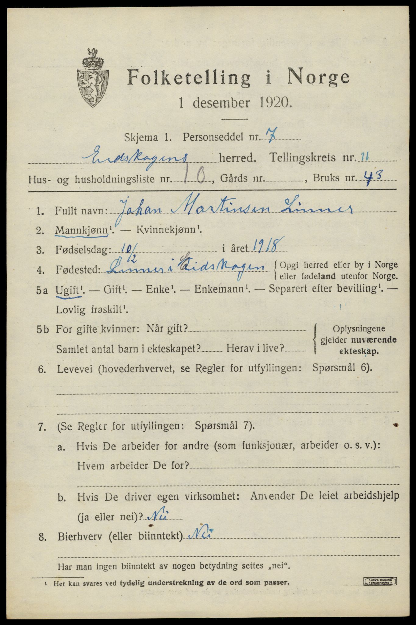 SAH, Folketelling 1920 for 0420 Eidskog herred, 1920, s. 11701