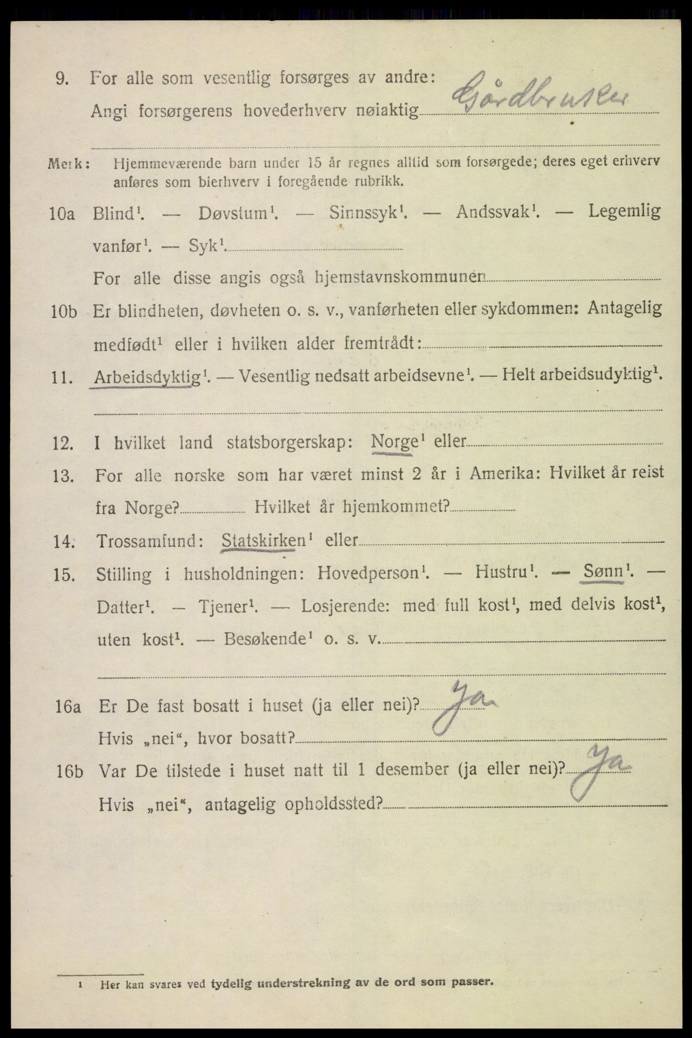 SAH, Folketelling 1920 for 0525 Biri herred, 1920, s. 2906