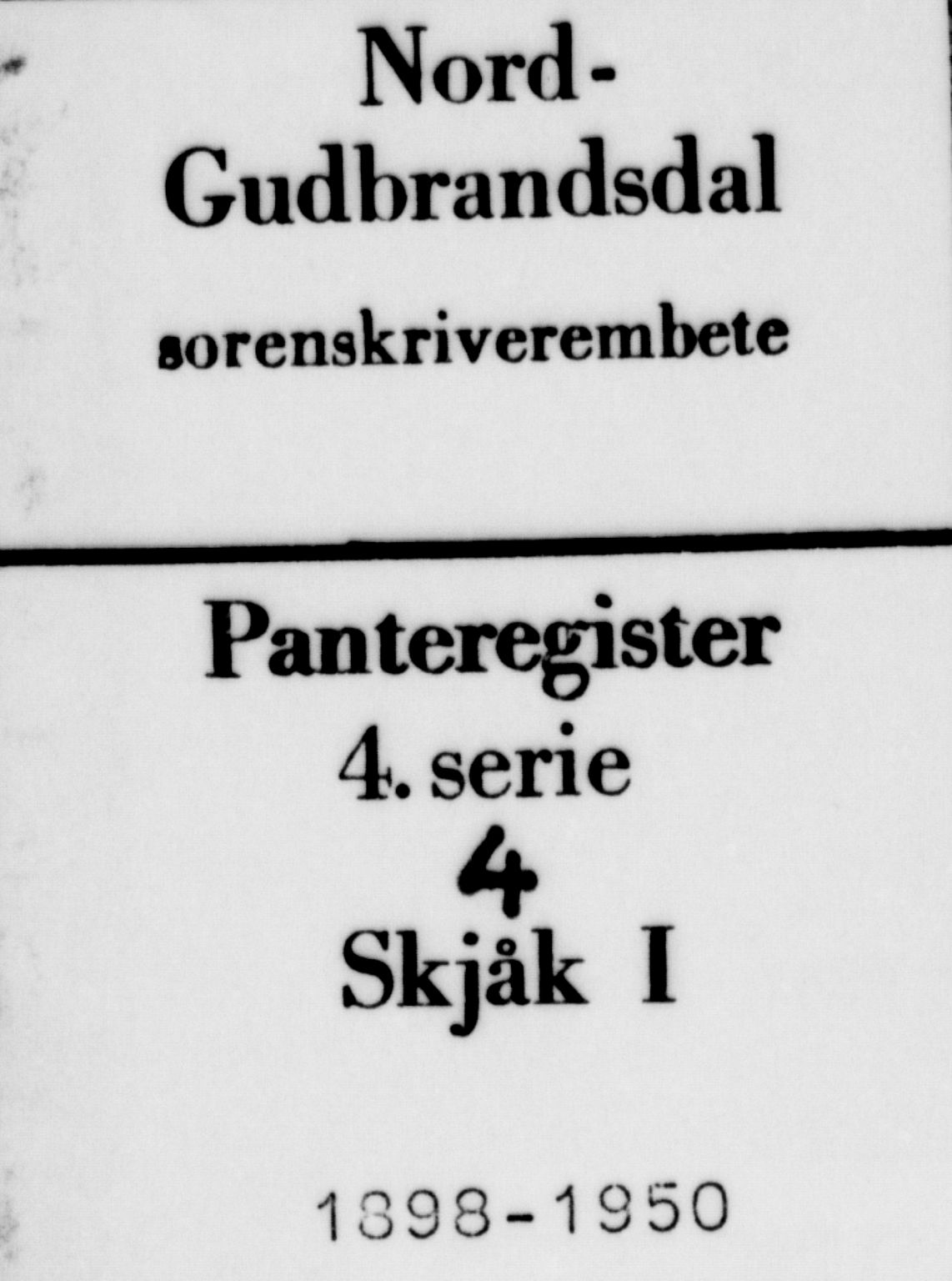 Nord-Gudbrandsdal tingrett, AV/SAH-TING-002/H/Ha/Had/L0004: Panteregister nr. 4, 1898-1950