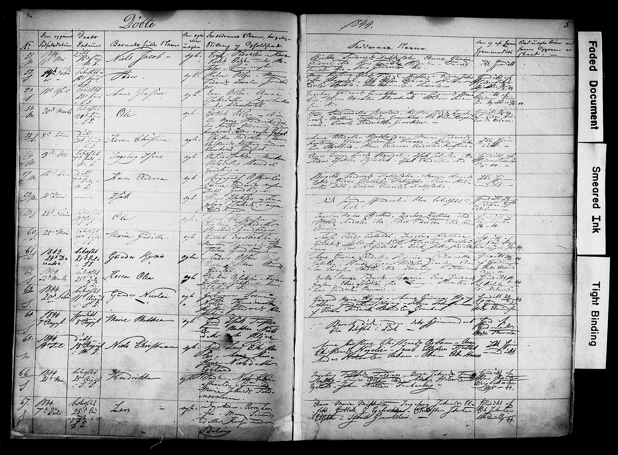 Solum kirkebøker, AV/SAKO-A-306/F/Fa/L0006: Ministerialbok nr. I 6, 1844-1855, s. 5