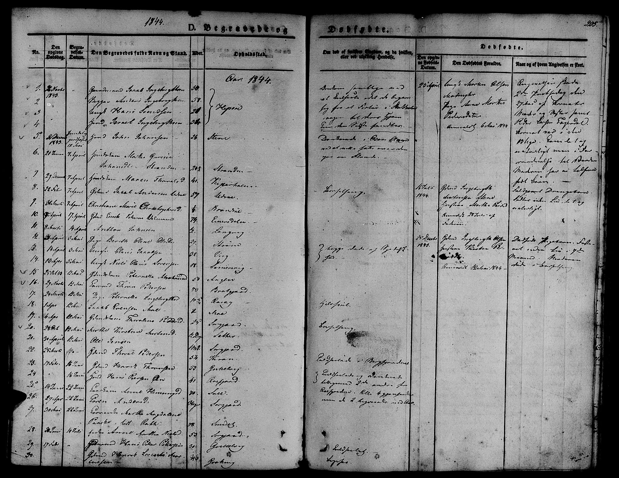 Ministerialprotokoller, klokkerbøker og fødselsregistre - Sør-Trøndelag, SAT/A-1456/657/L0703: Ministerialbok nr. 657A04, 1831-1846, s. 205