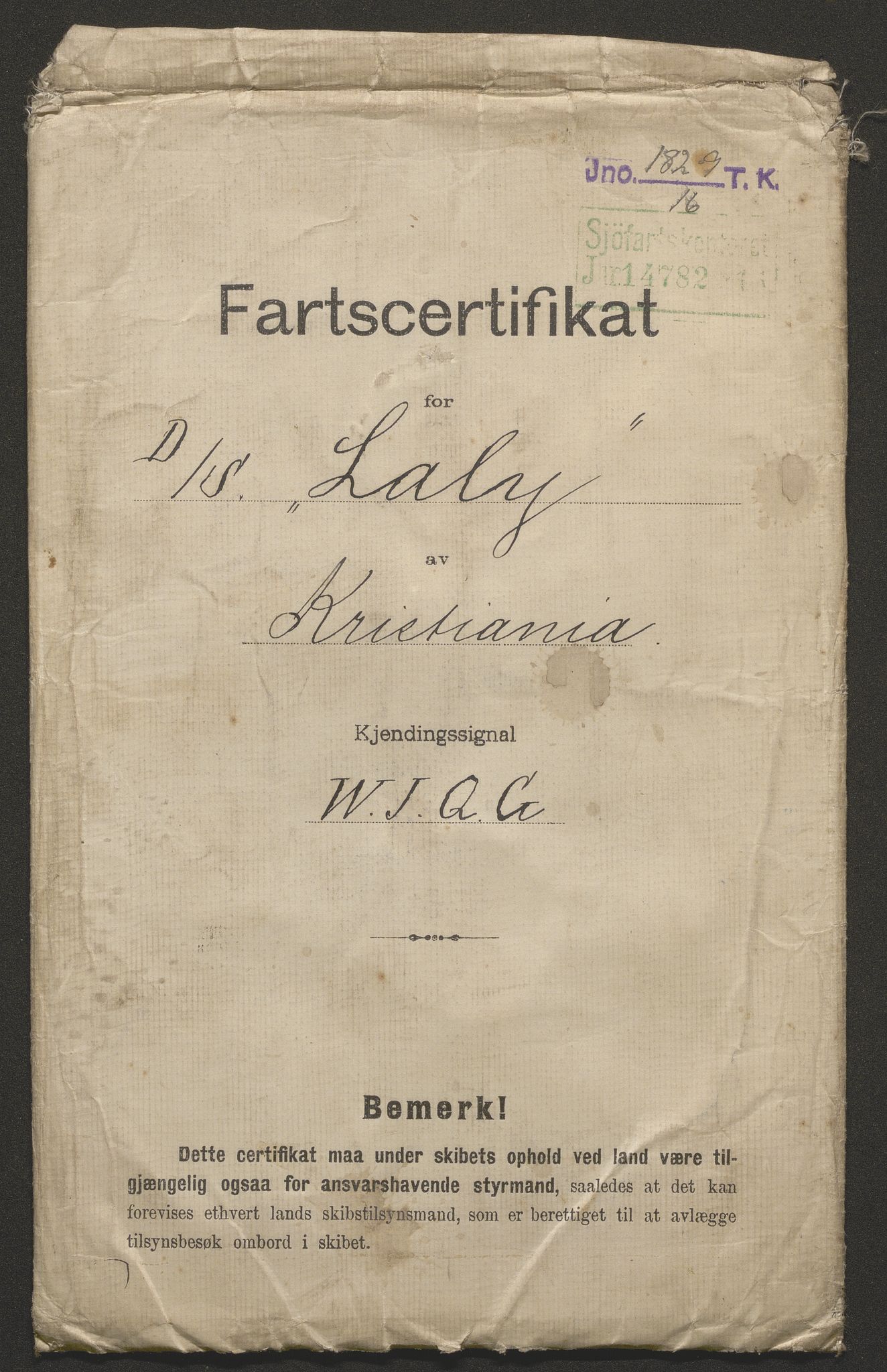 Sjøfartsdirektoratet med forløpere, skipsmapper slettede skip, RA/S-4998/F/Fa/L0638: --, 1866-1933, s. 121