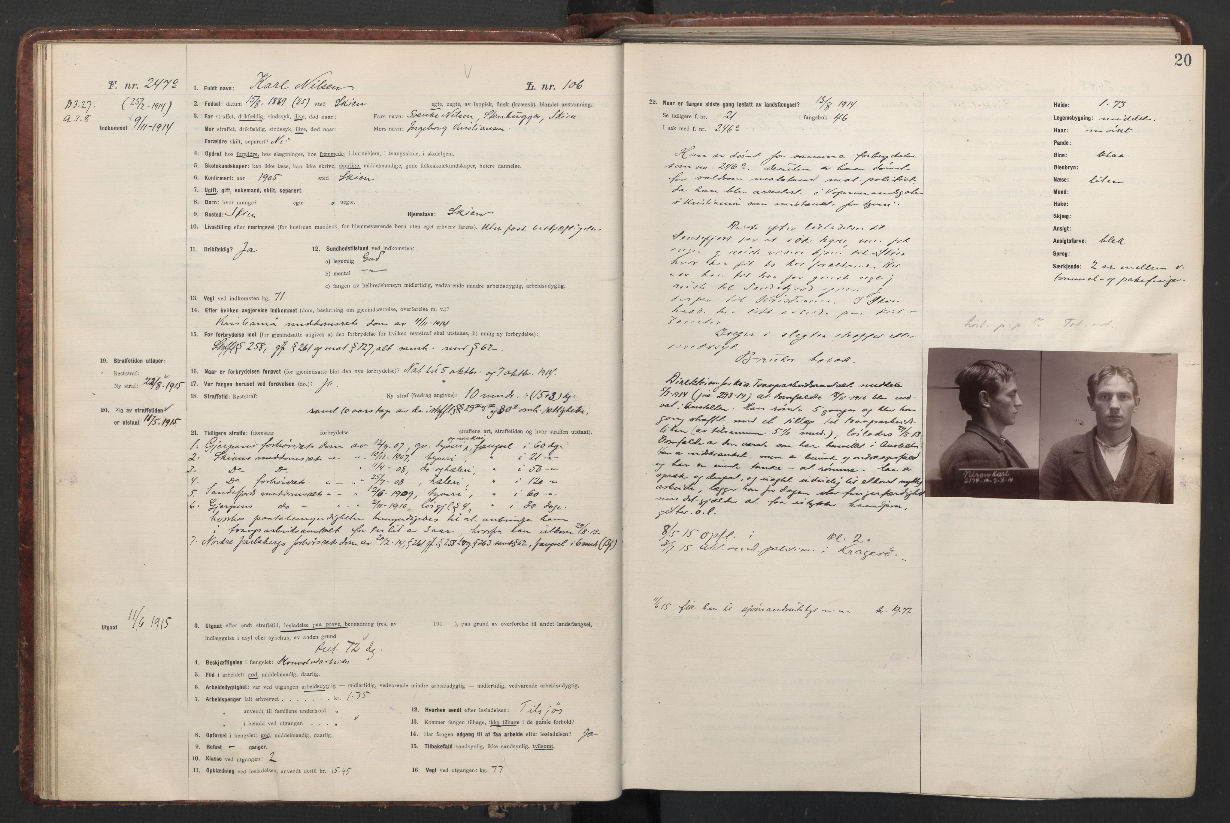 Botsfengslet, AV/RA-S-1539/D/Db/Dbb/L0047: 228o - 563o, 1914-1915, s. 20
