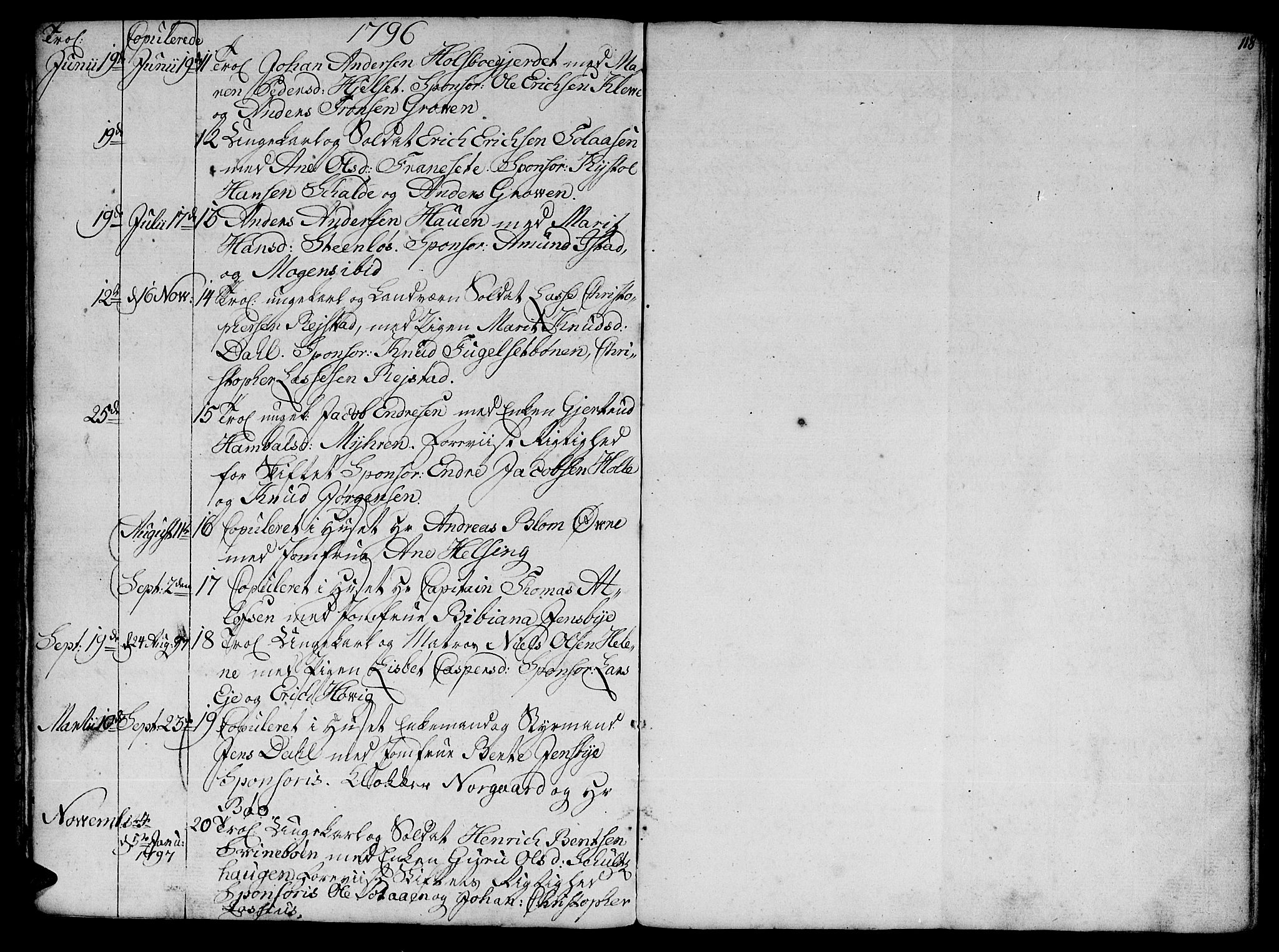 Ministerialprotokoller, klokkerbøker og fødselsregistre - Møre og Romsdal, AV/SAT-A-1454/555/L0649: Ministerialbok nr. 555A02 /1, 1795-1821, s. 118