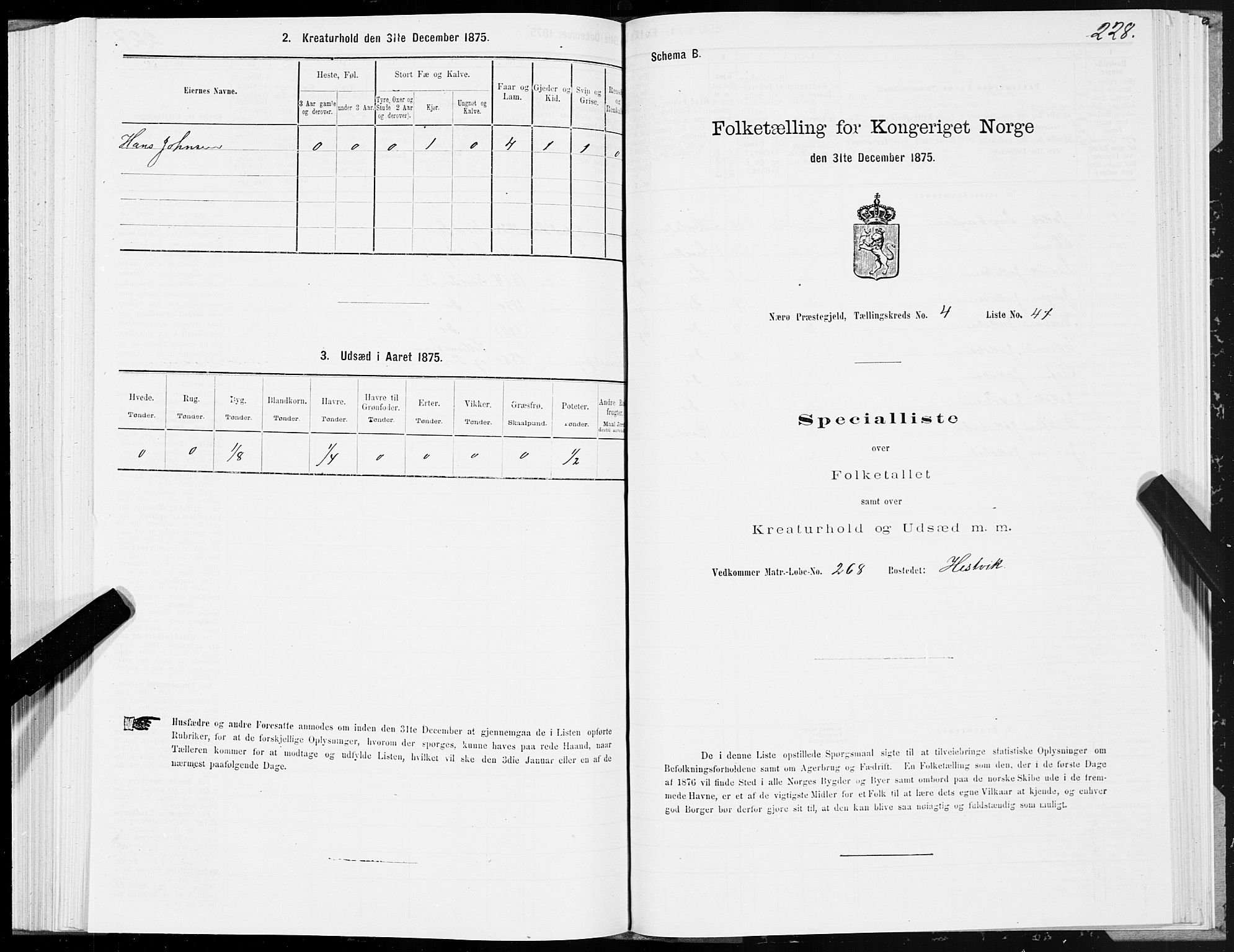 SAT, Folketelling 1875 for 1751P Nærøy prestegjeld, 1875, s. 2228