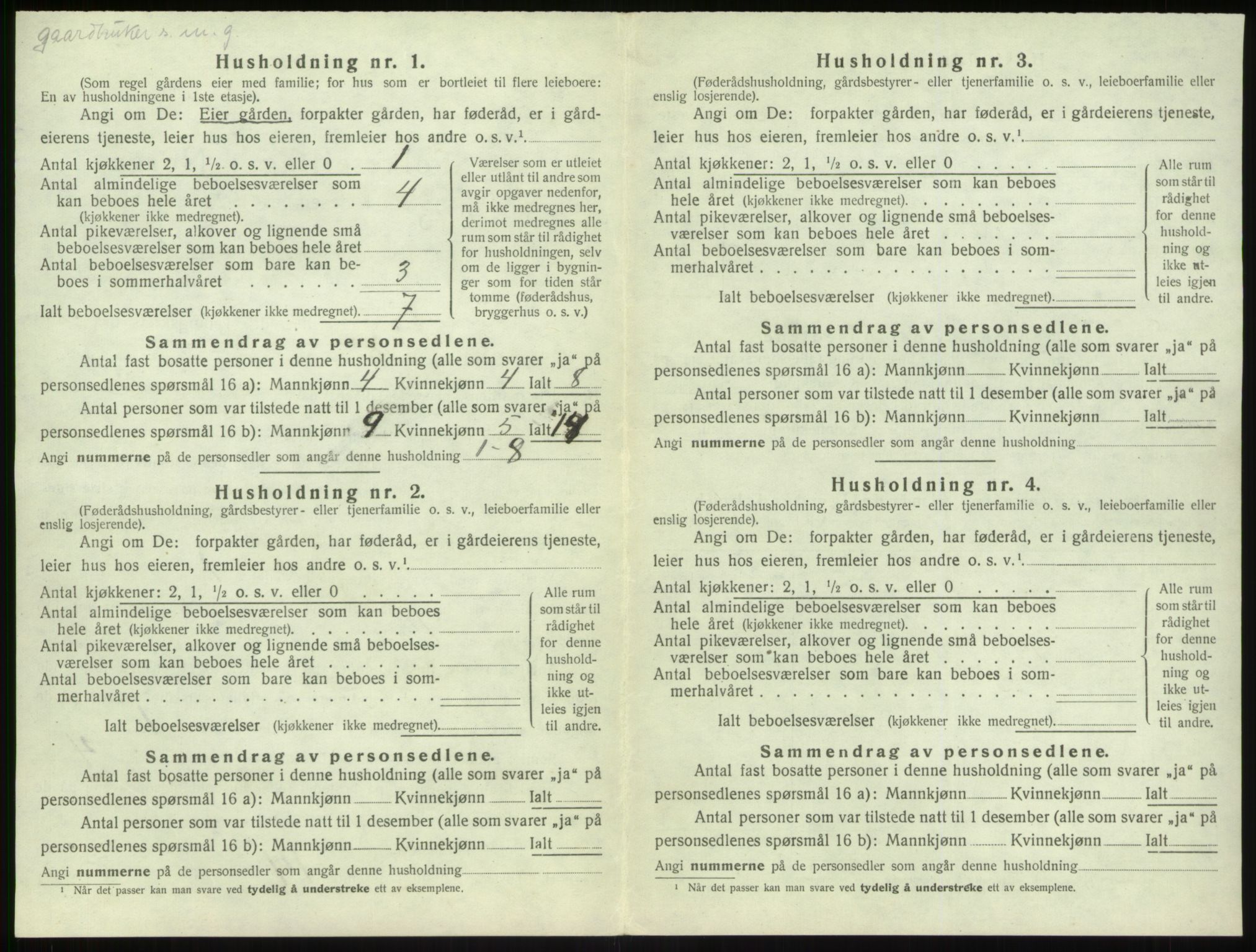 SAB, Folketelling 1920 for 1416 Kyrkjebø herred, 1920, s. 124