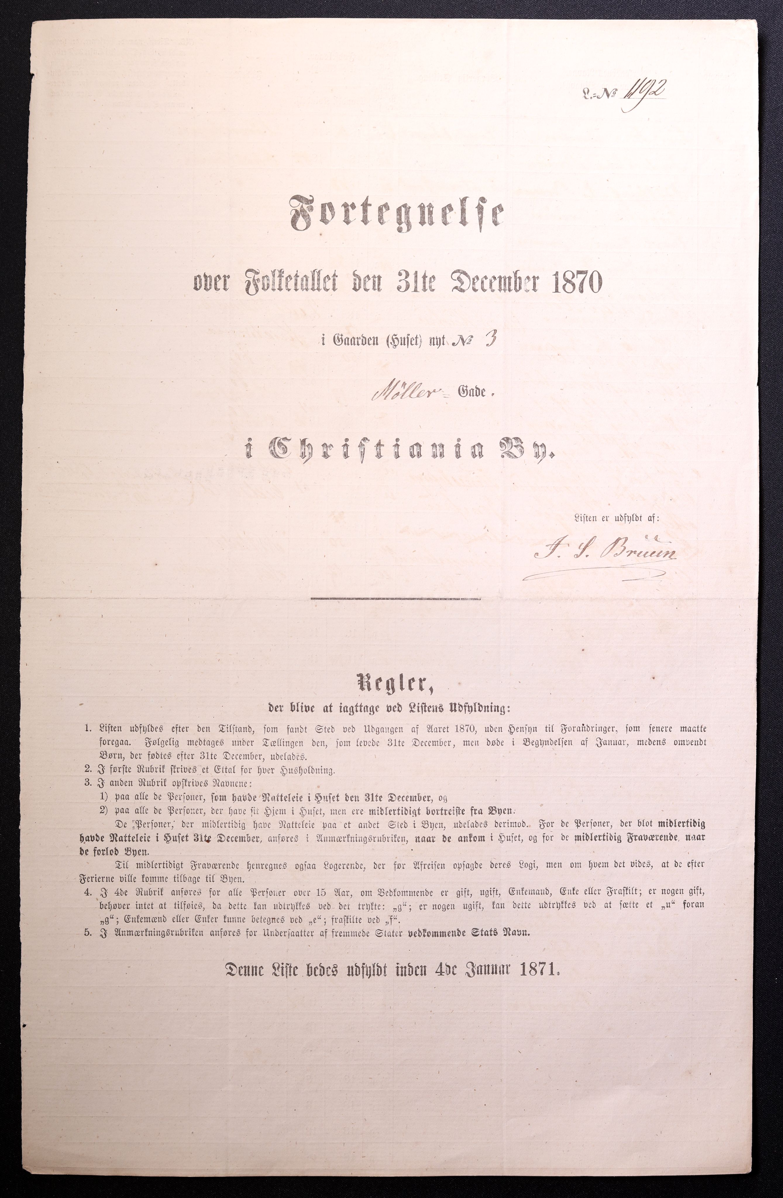 RA, Folketelling 1870 for 0301 Kristiania kjøpstad, 1870, s. 2375