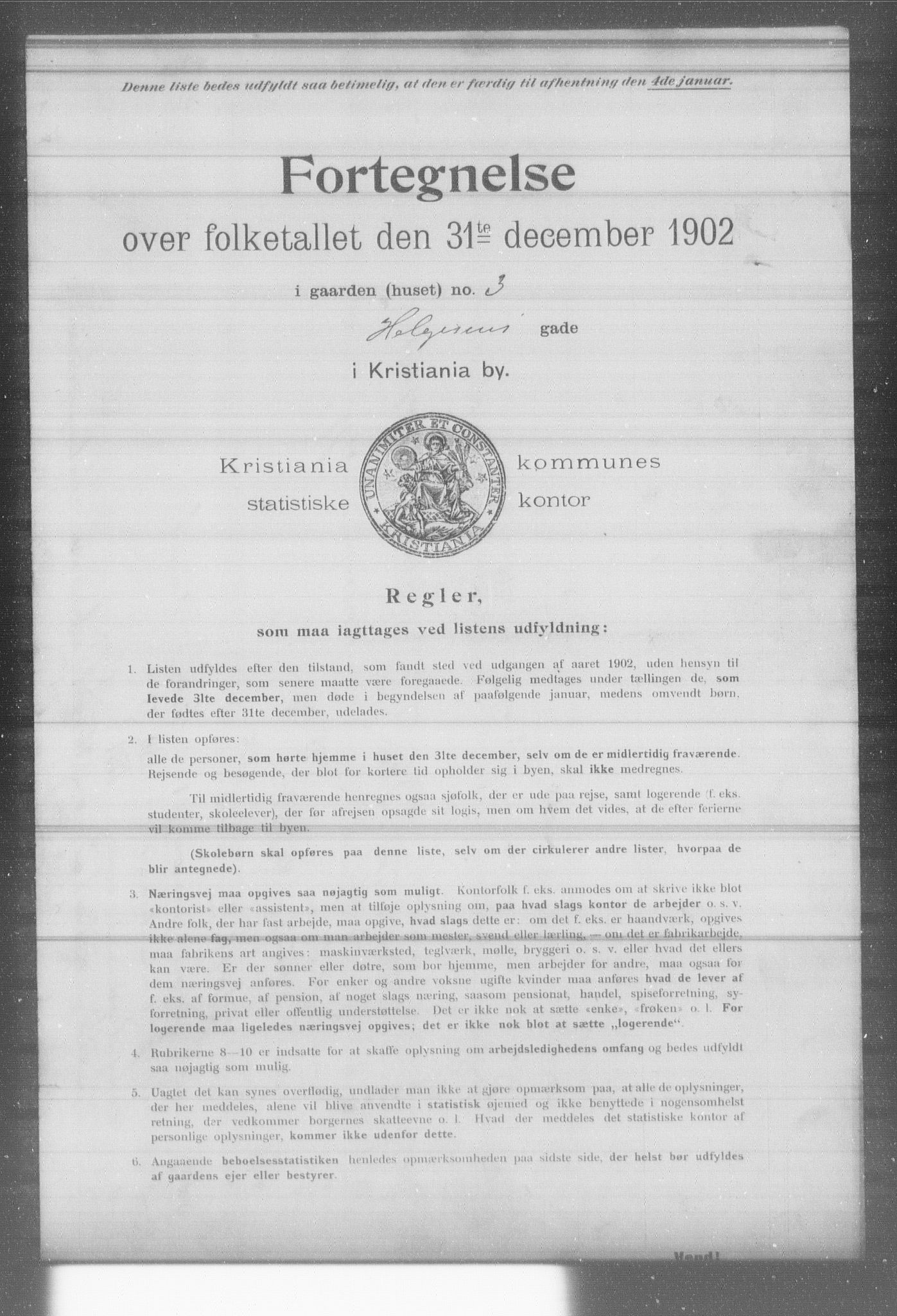 OBA, Kommunal folketelling 31.12.1902 for Kristiania kjøpstad, 1902, s. 7273