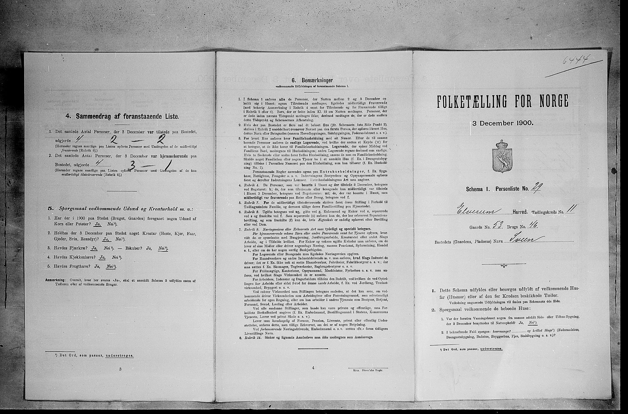 SAH, Folketelling 1900 for 0427 Elverum herred, 1900, s. 1451