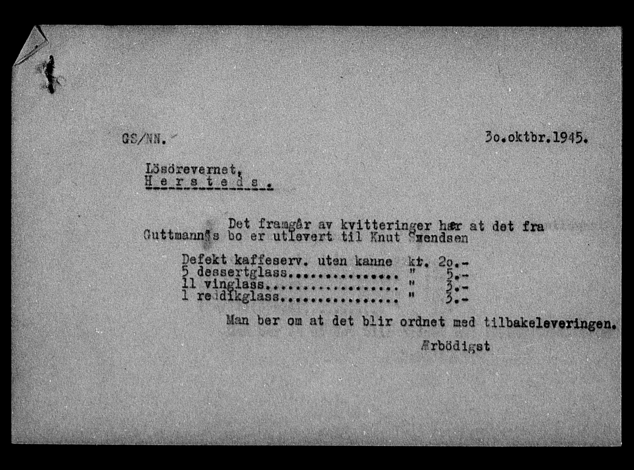 Justisdepartementet, Tilbakeføringskontoret for inndratte formuer, AV/RA-S-1564/H/Hc/Hca/L0895: --, 1945-1947, s. 162