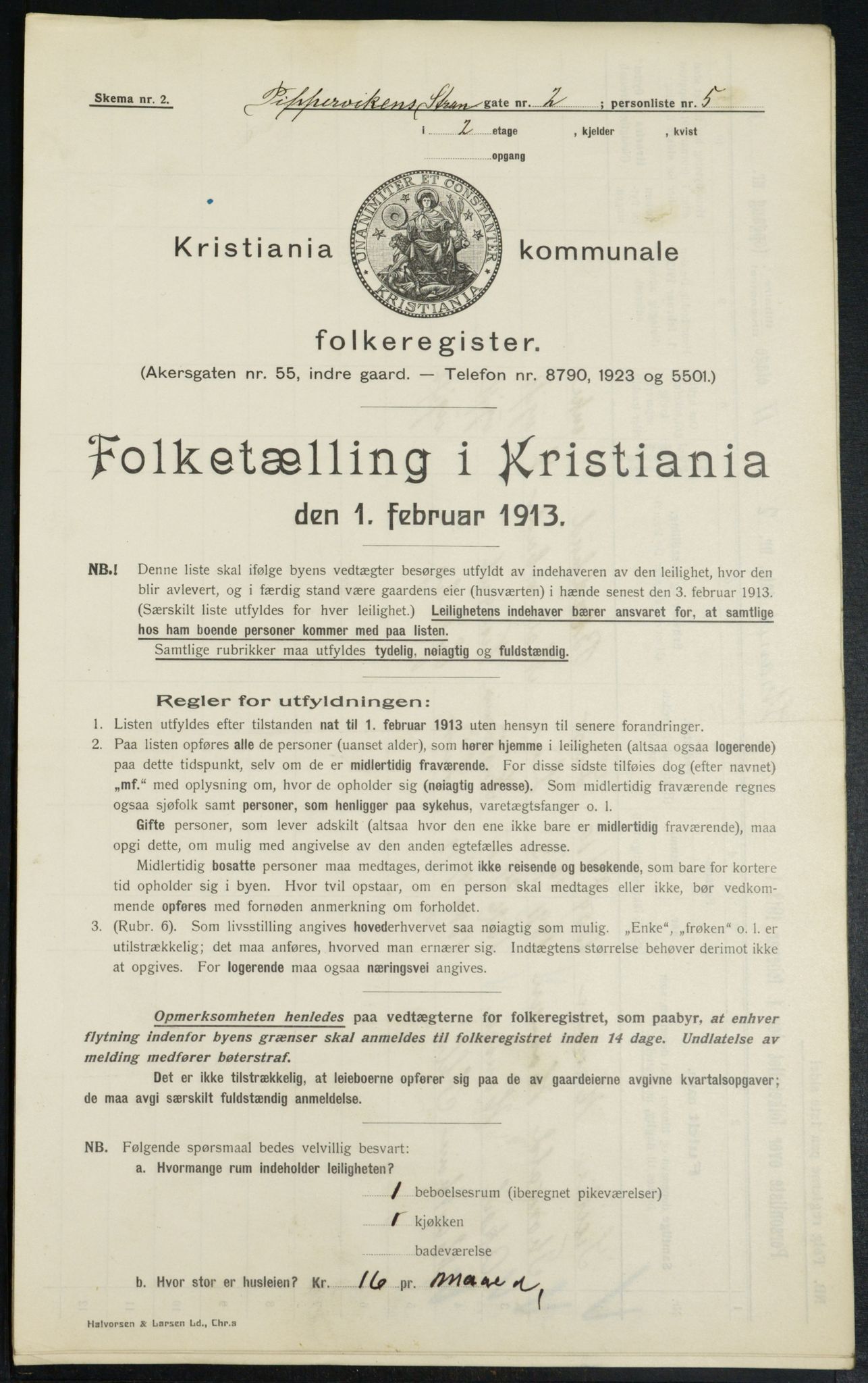 OBA, Kommunal folketelling 1.2.1913 for Kristiania, 1913, s. 103770