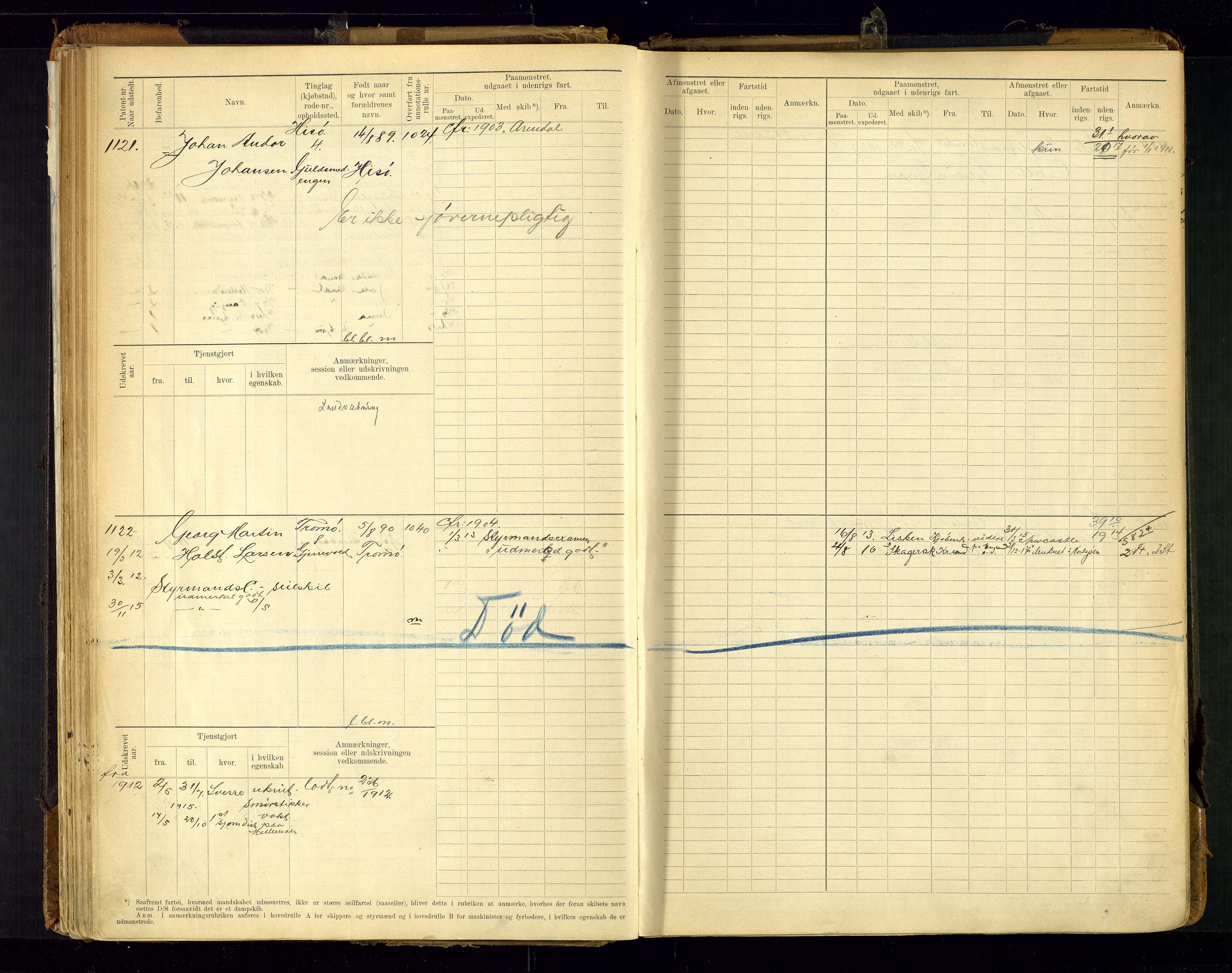 Arendal mønstringskrets, SAK/2031-0012/F/Fb/L0021: Hovedrulle A nr 969-1465, S-19, 1910-1914, s. 81