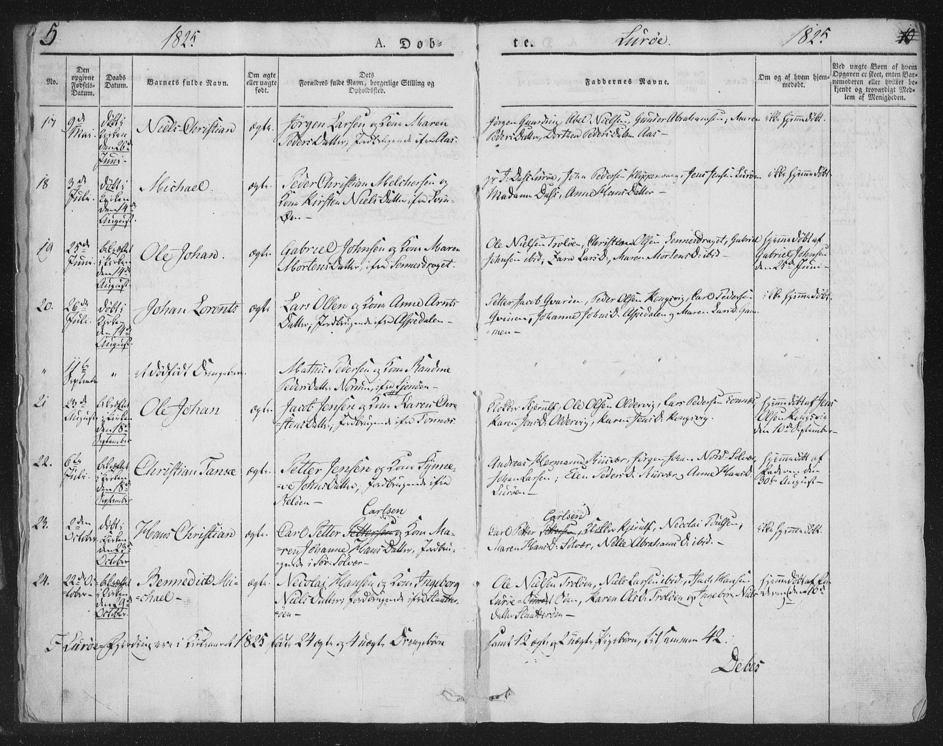 Ministerialprotokoller, klokkerbøker og fødselsregistre - Nordland, AV/SAT-A-1459/839/L0565: Ministerialbok nr. 839A02, 1825-1862, s. 5