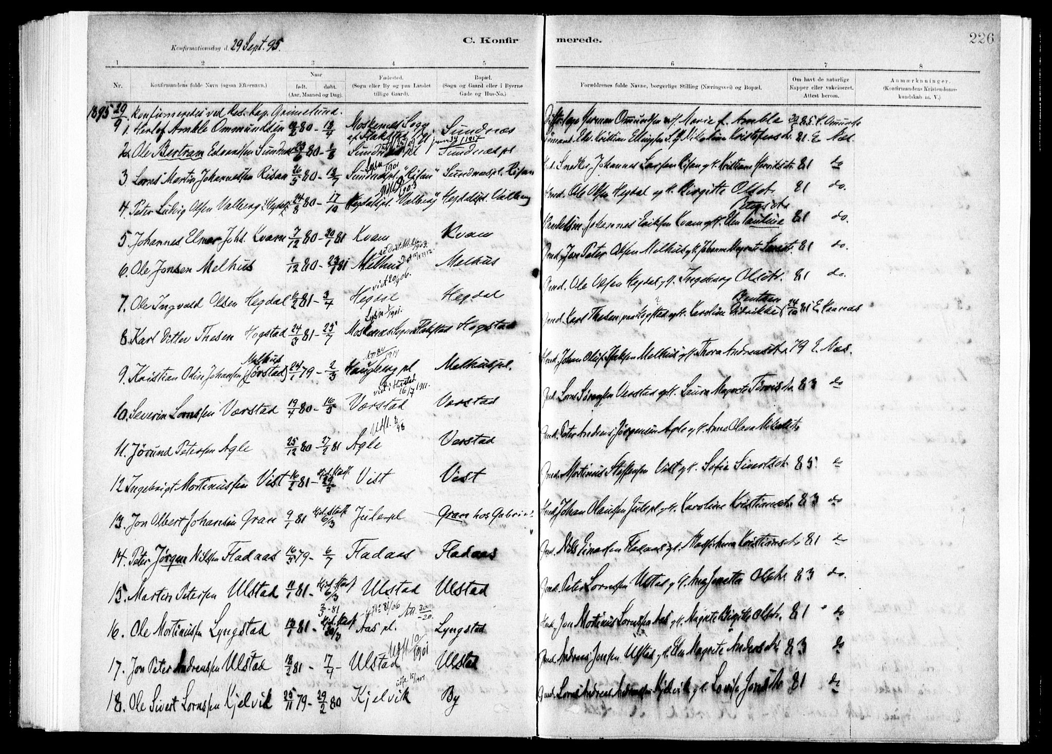 Ministerialprotokoller, klokkerbøker og fødselsregistre - Nord-Trøndelag, SAT/A-1458/730/L0285: Ministerialbok nr. 730A10, 1879-1914, s. 226