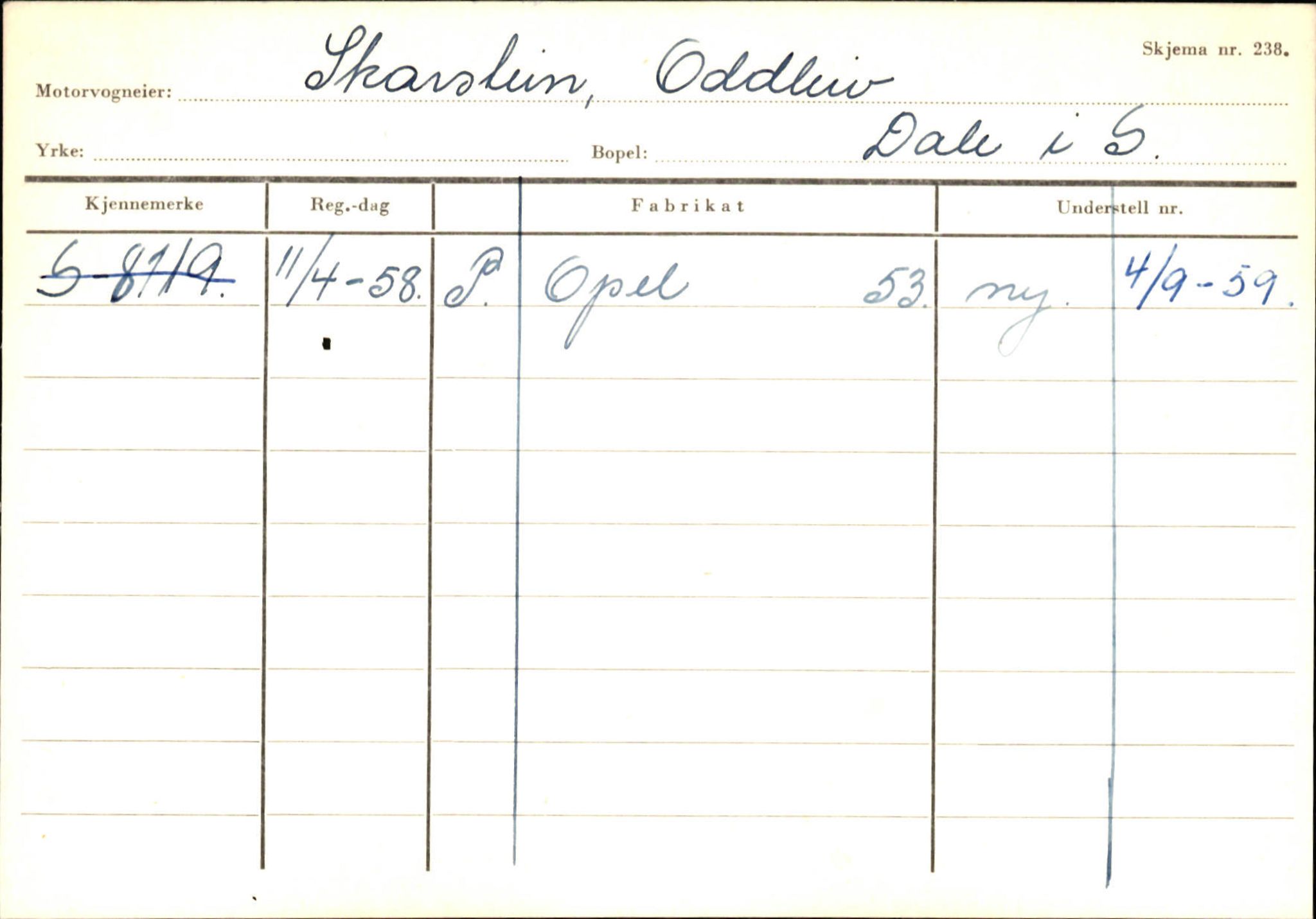 Statens vegvesen, Sogn og Fjordane vegkontor, SAB/A-5301/4/F/L0126: Eigarregister Fjaler M-Å. Leikanger A-Å, 1945-1975, s. 190