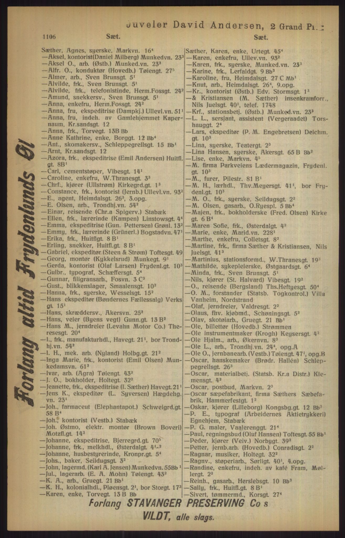 Kristiania/Oslo adressebok, PUBL/-, 1915, s. 1106