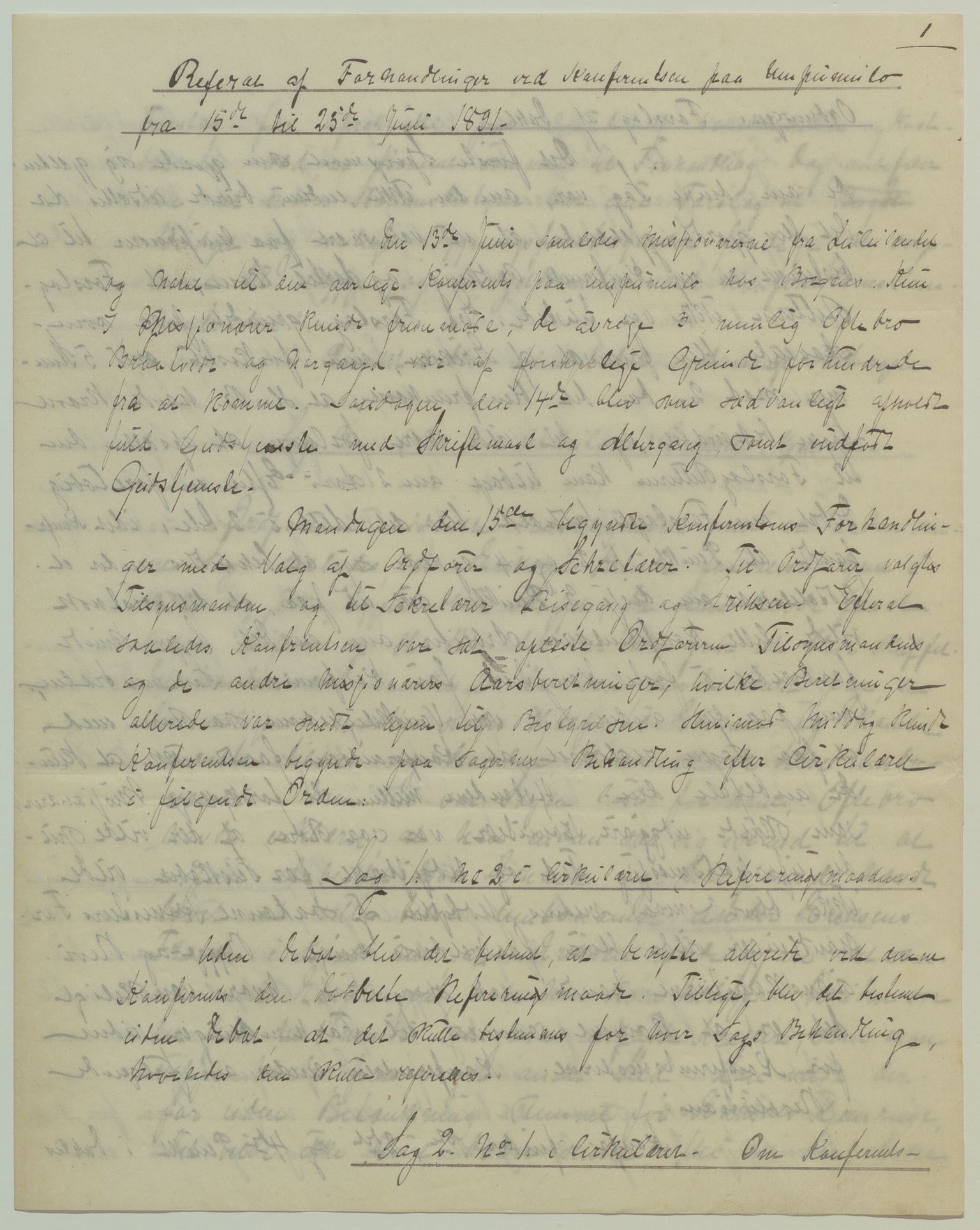 Det Norske Misjonsselskap - hovedadministrasjonen, VID/MA-A-1045/D/Da/Daa/L0038/0009: Konferansereferat og årsberetninger / Konferansereferat fra Sør-Afrika., 1891