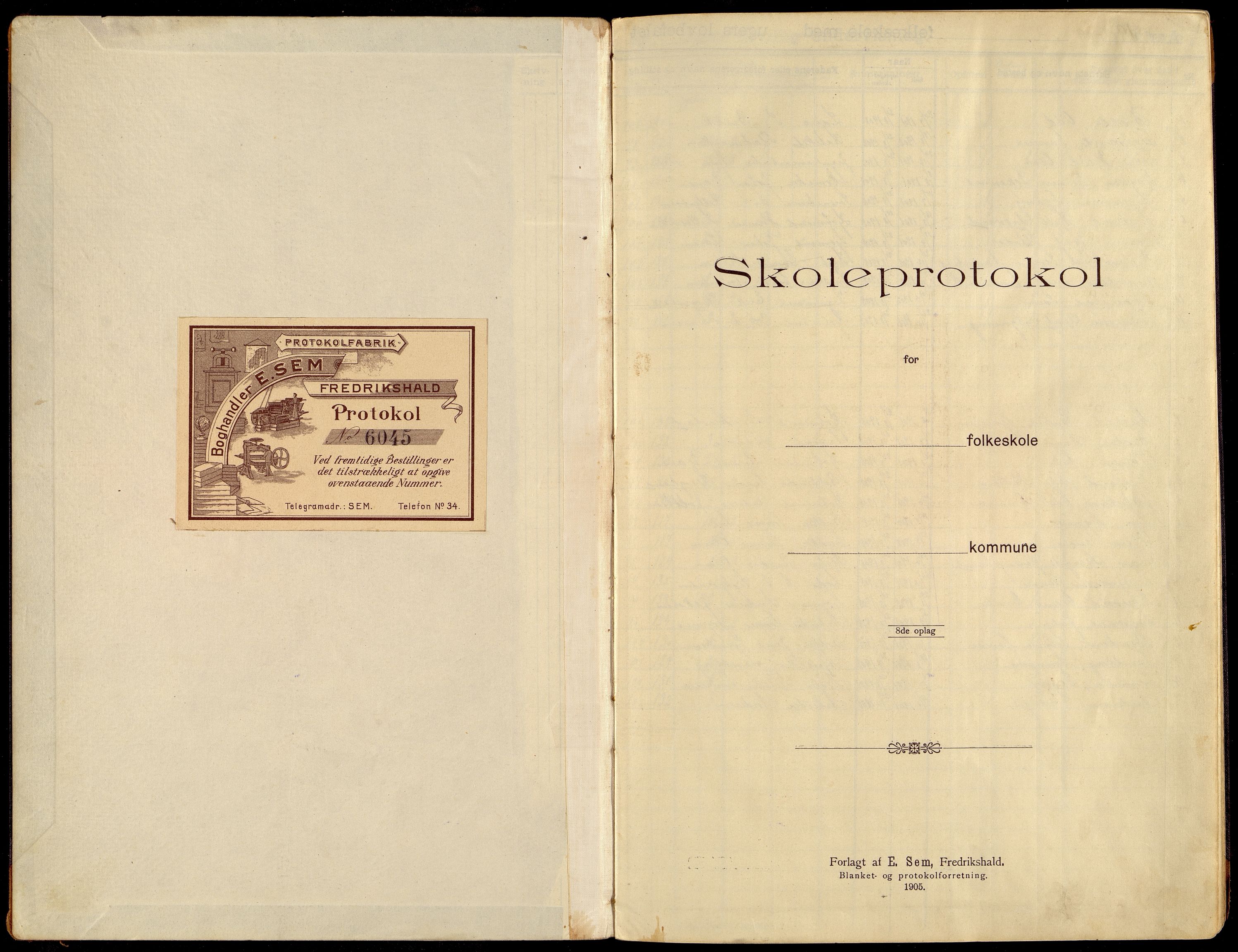 Flekkefjord By - Flekkefjord Folkeskole, ARKSOR/1004FG550/H/L0005: Skoleprotokoll, 1908-1920