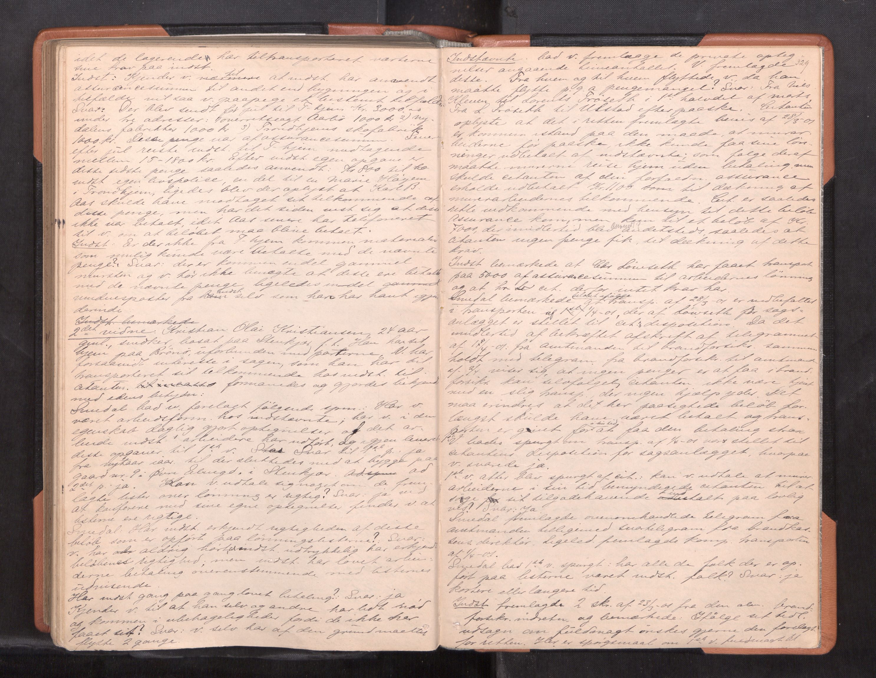 Inderøy sorenskriveri, AV/SAT-A-4147/1/1/1B/L0025: Ekstrarettsprotokoll E, 1887-1901, s. 328b-329a