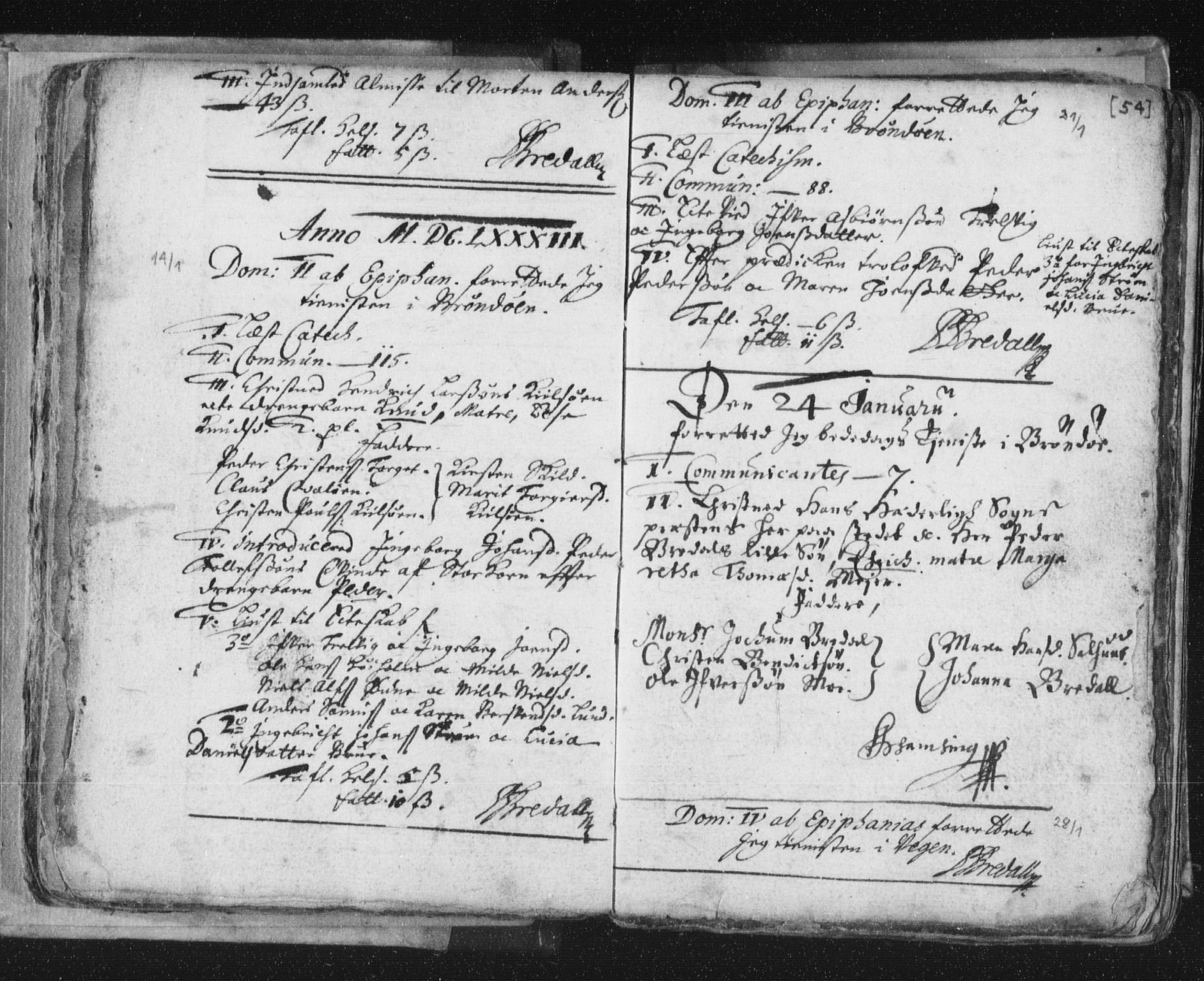 Ministerialprotokoller, klokkerbøker og fødselsregistre - Nordland, AV/SAT-A-1459/813/L0192: Ministerialbok nr. 813A02, 1677-1718, s. 54