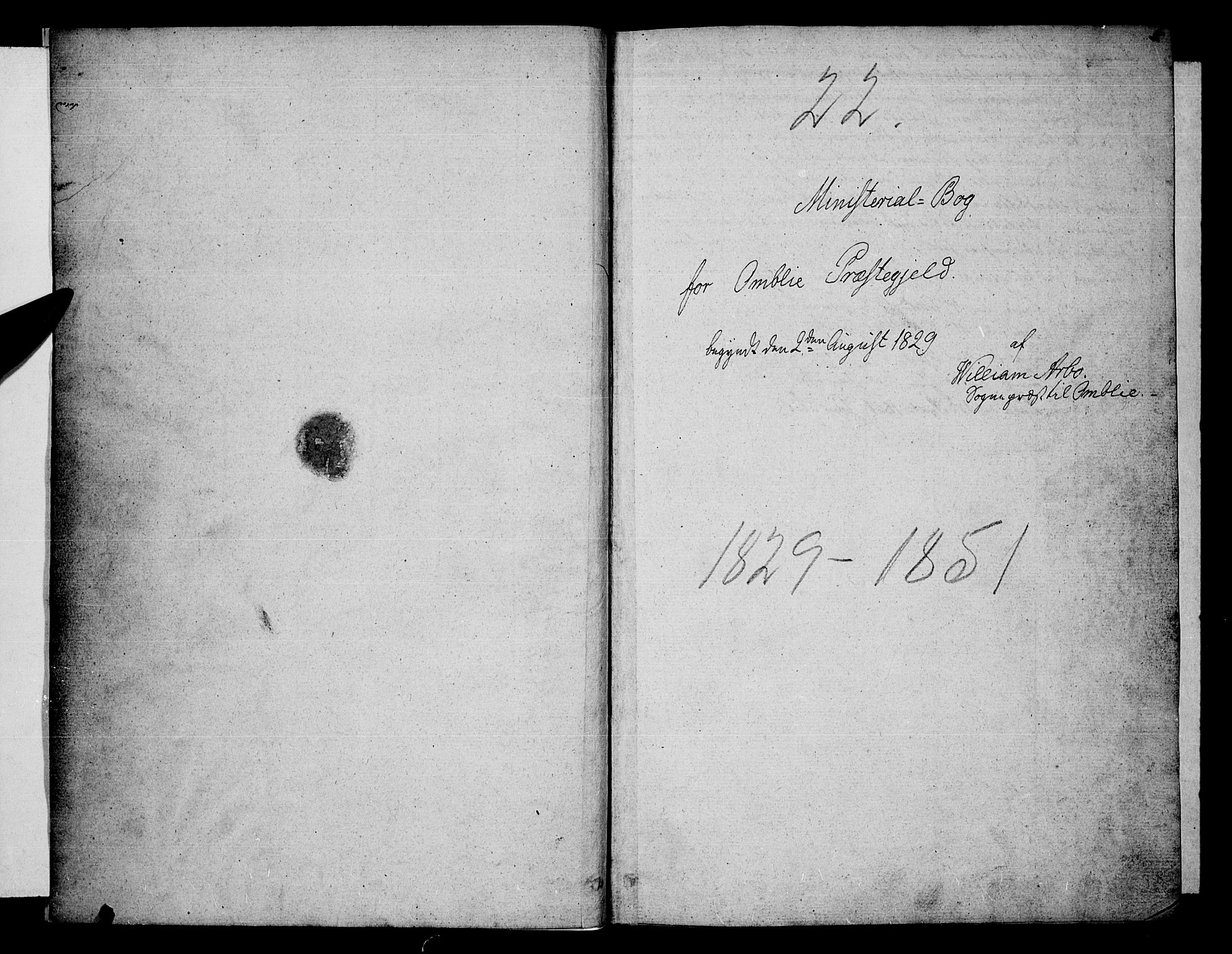 Åmli sokneprestkontor, AV/SAK-1111-0050/F/Fa/Fac/L0007: Ministerialbok nr. A 7 /2, 1829-1851