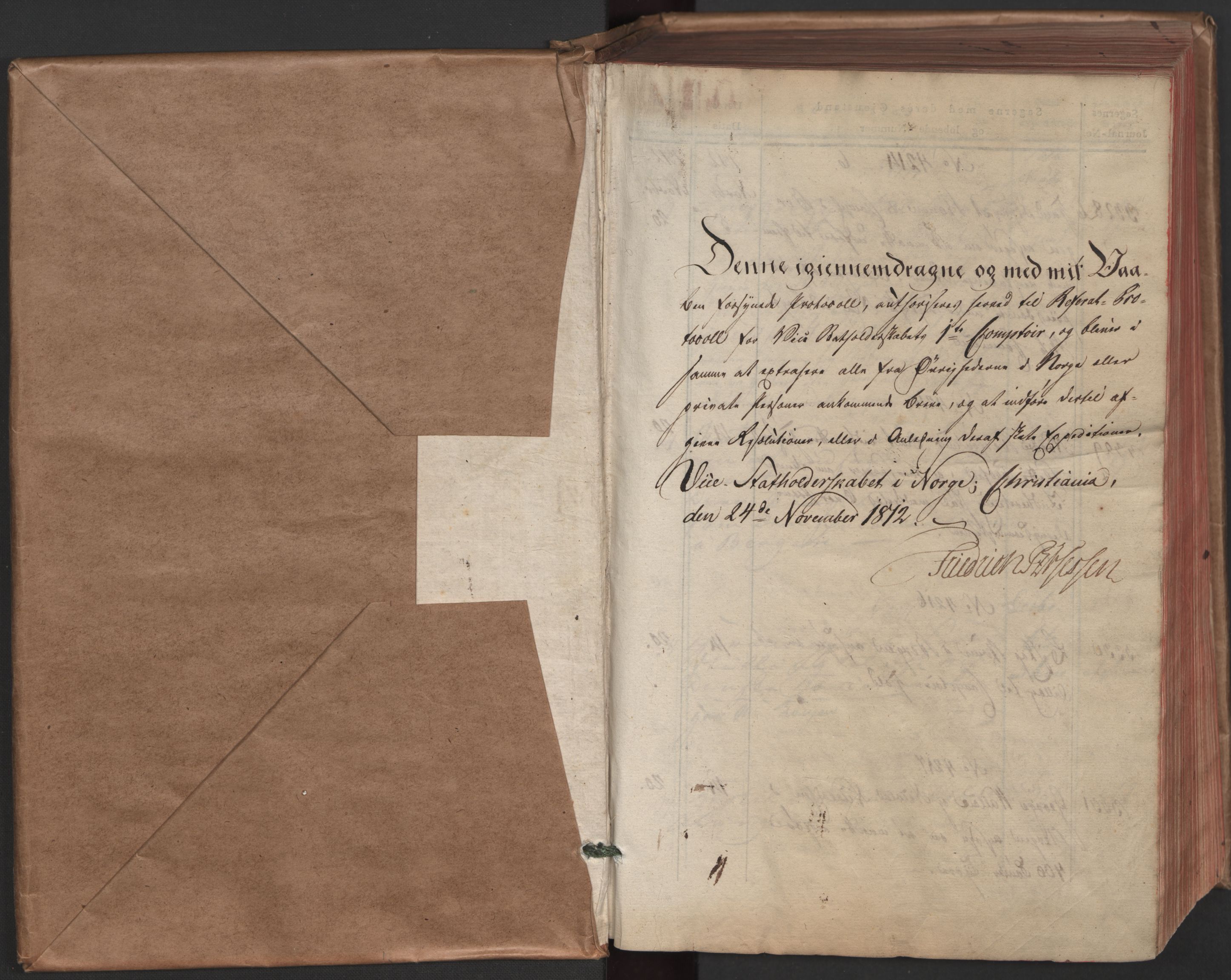 Stattholderembetet 1810-1814, 1. kontor (Kontor A), AV/RA-EA-2872/Ab/L0005: Referatprotokoll,  j.nr. 3328b-4243,  l.nr. 4214b-5321, 1812-1813, s. 3