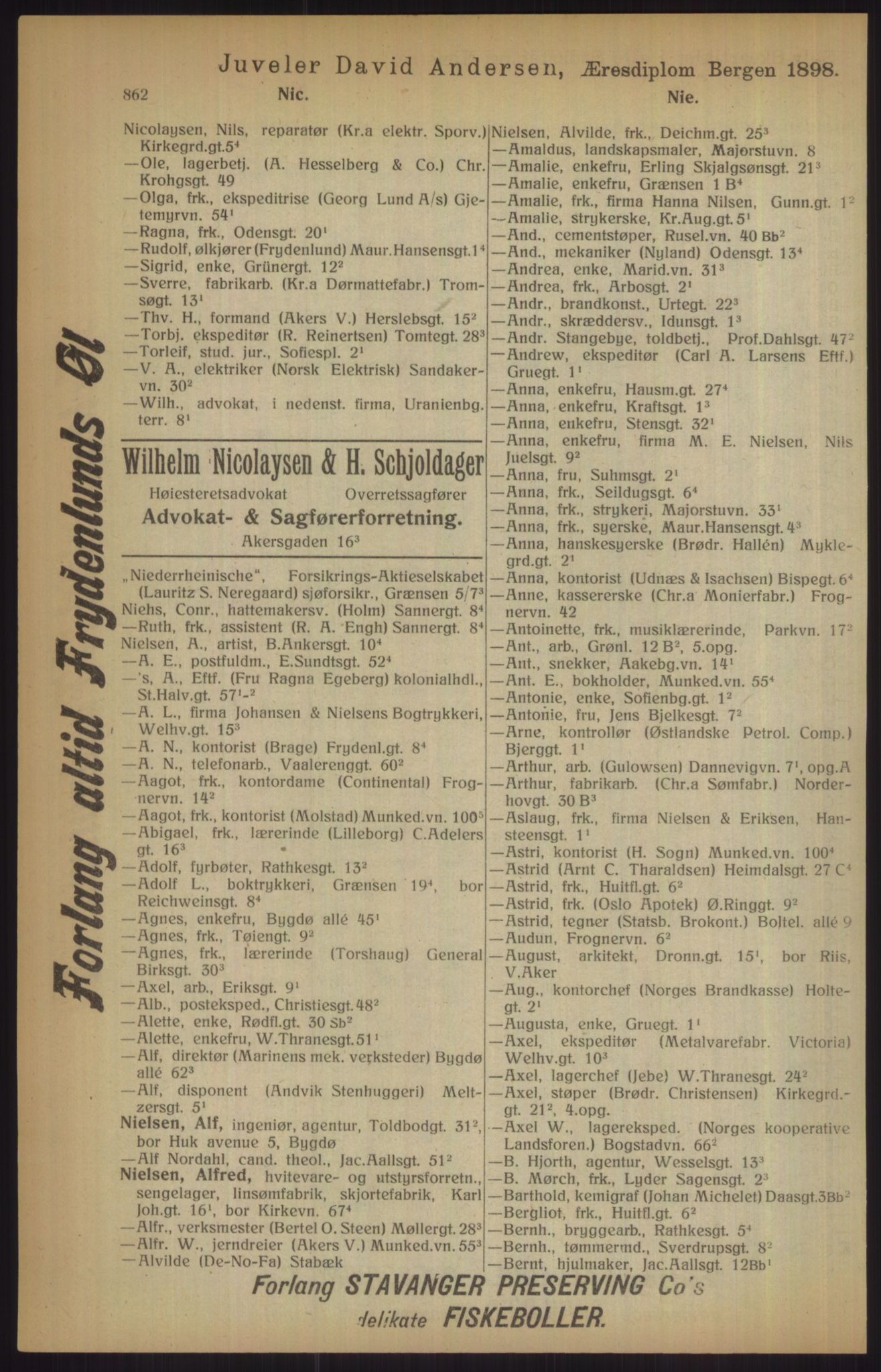 Kristiania/Oslo adressebok, PUBL/-, 1915, s. 862