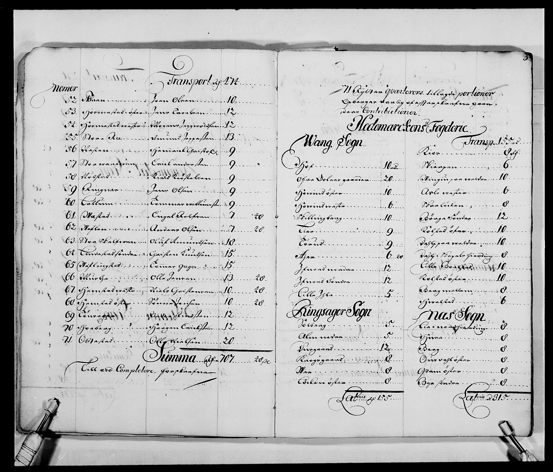 Kommanderende general (KG I) med Det norske krigsdirektorium, AV/RA-EA-5419/E/Ea/L0474: Kavaleriet, 1682-1730, s. 165