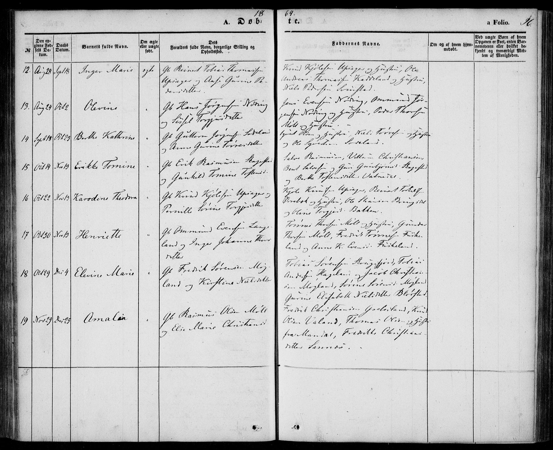 Holum sokneprestkontor, AV/SAK-1111-0022/F/Fa/Faa/L0005: Ministerialbok nr. A 5, 1850-1864, s. 96
