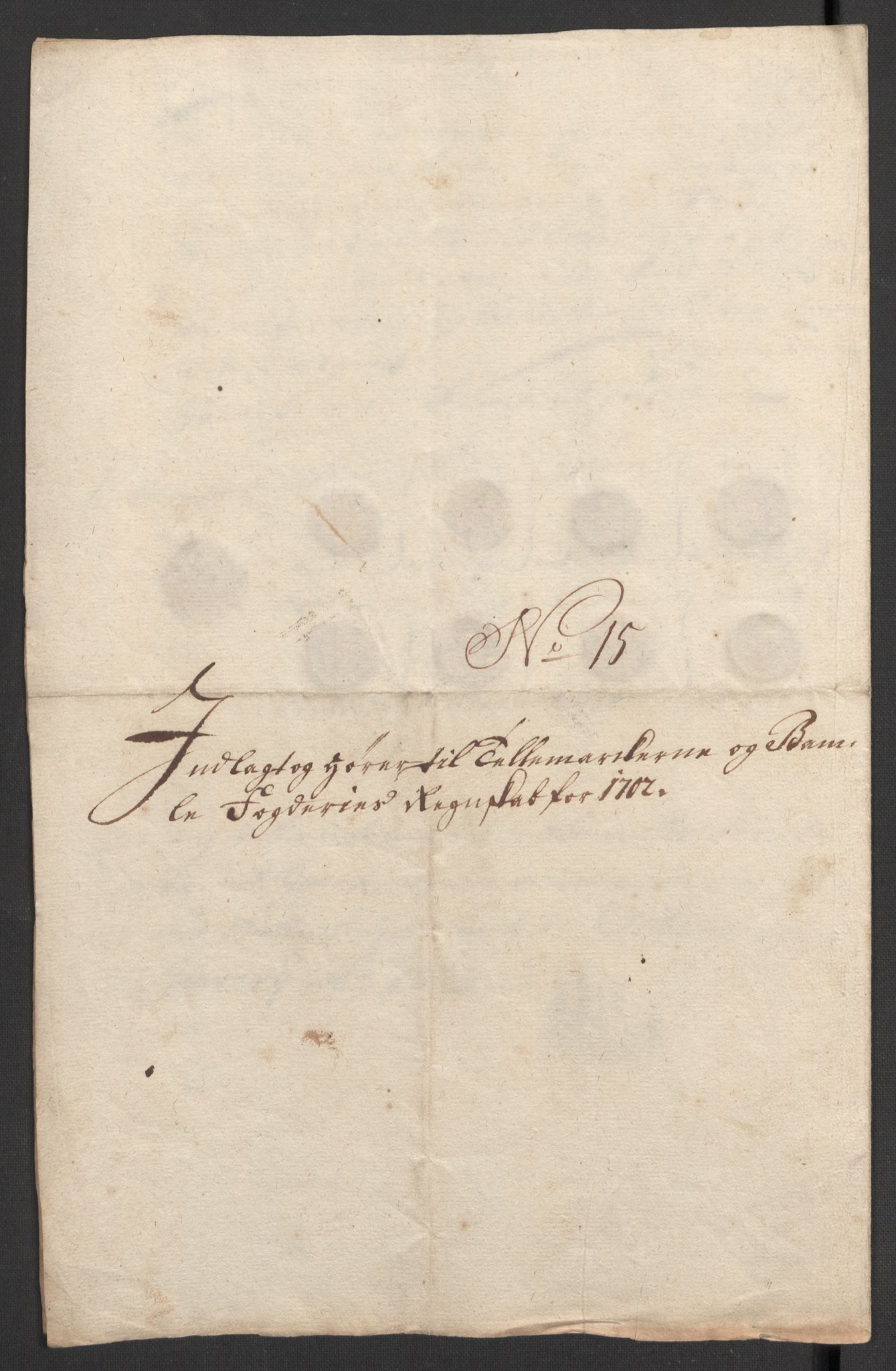 Rentekammeret inntil 1814, Reviderte regnskaper, Fogderegnskap, AV/RA-EA-4092/R36/L2107: Fogderegnskap Øvre og Nedre Telemark og Bamble, 1702, s. 273